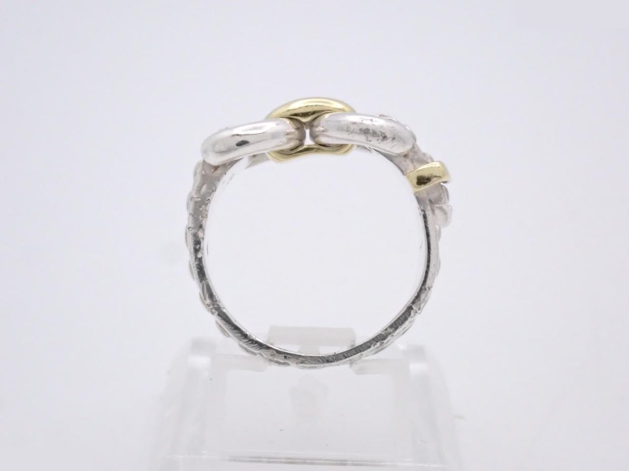 Sterling silver (Sv925) belt motif ring, size 52, 7.4g — view 3