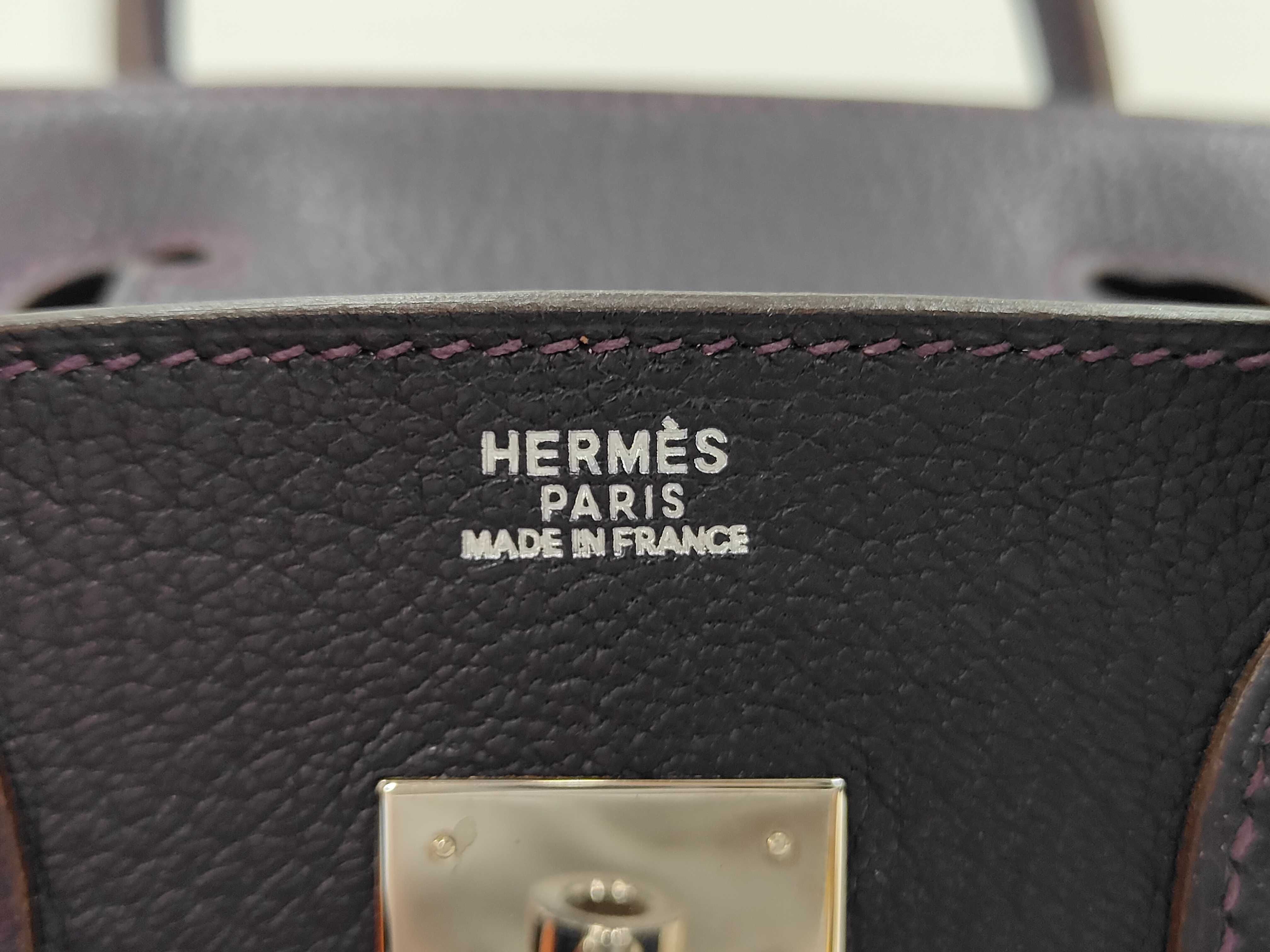 Birkin 30 I stamp Chevre leather tote bag — view 11