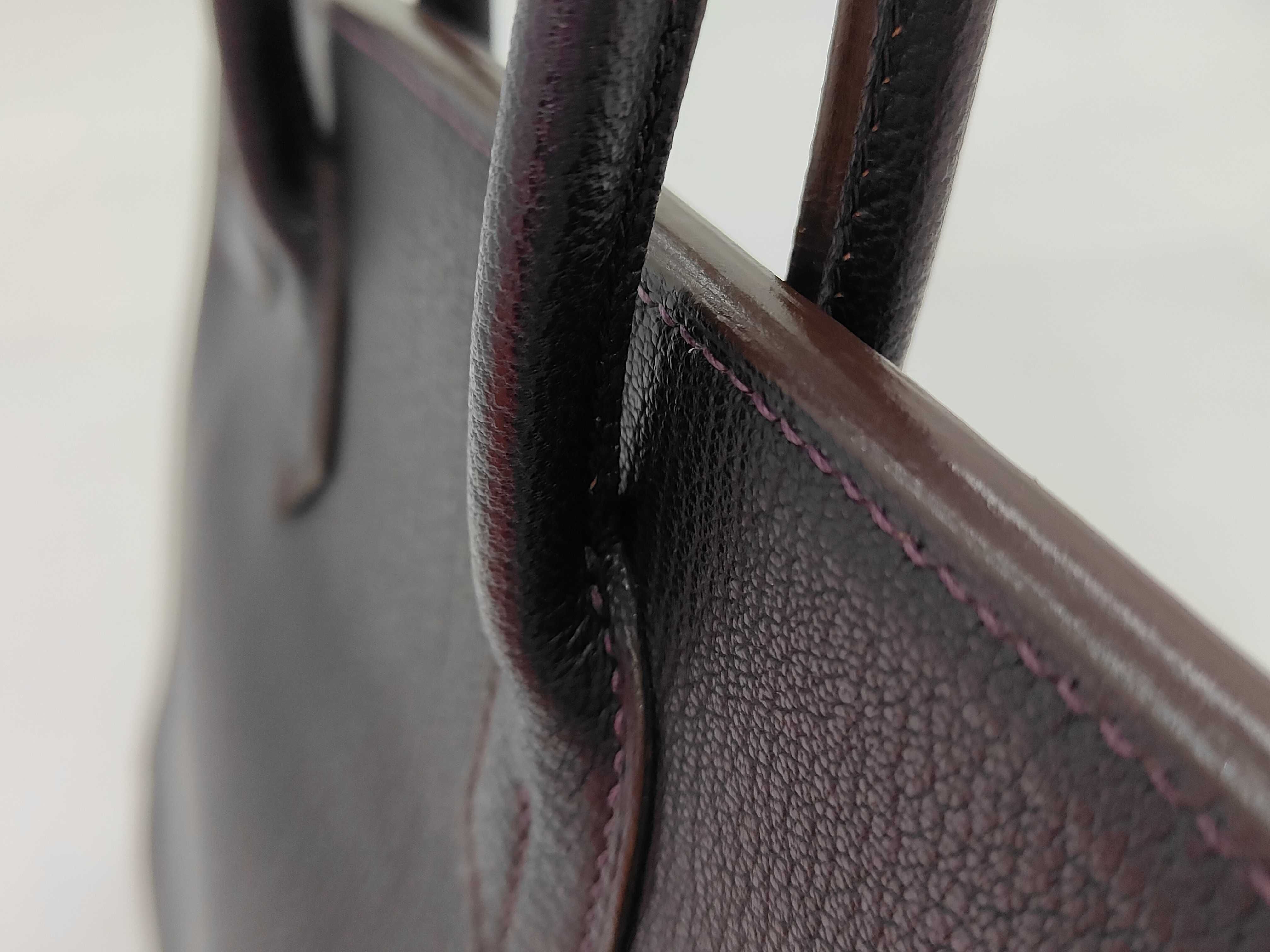 Birkin 30 I stamp Chevre leather tote bag — view 3
