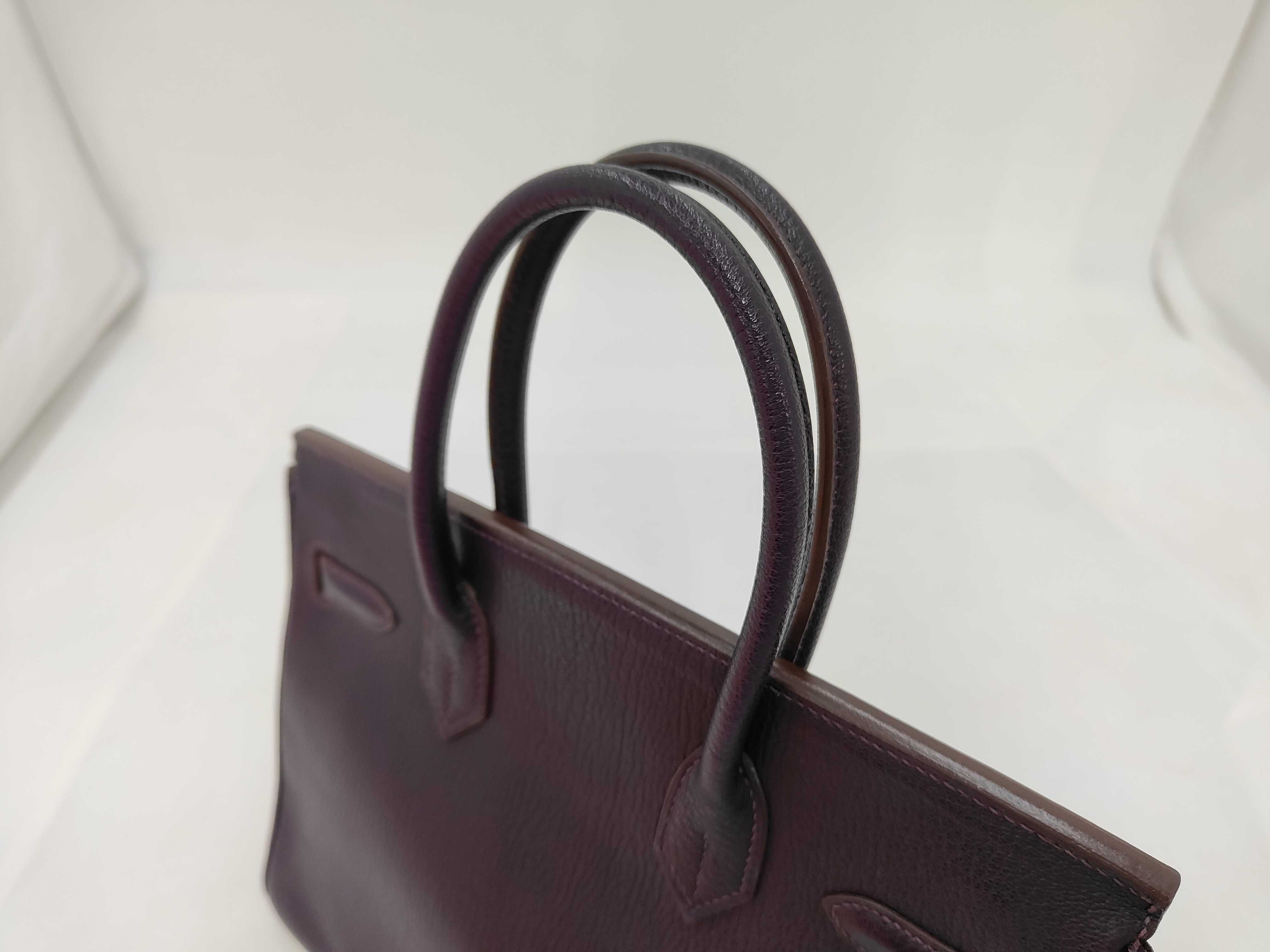 Birkin 30 I stamp Chevre leather tote bag — view 5