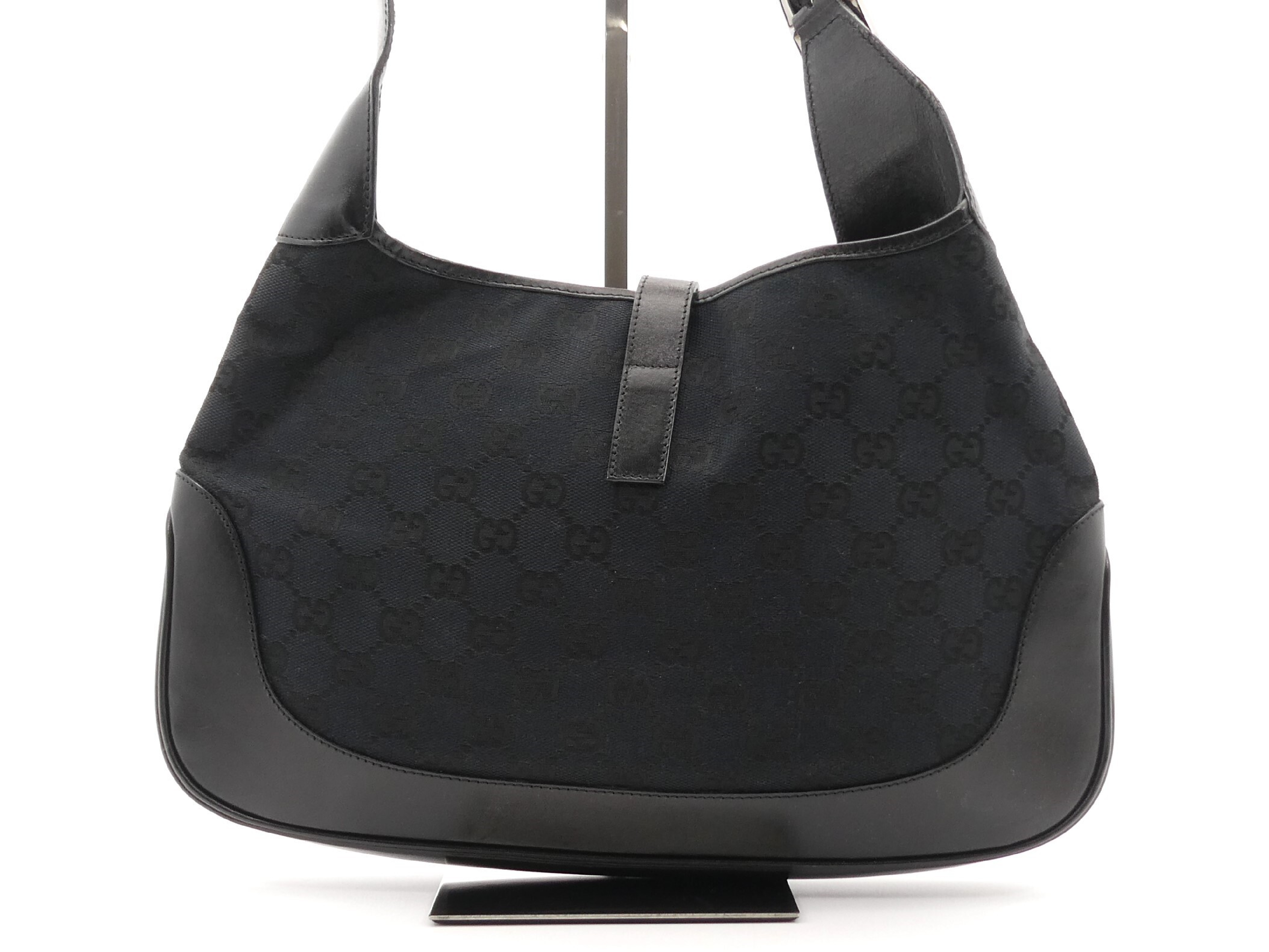 Jackie GG Canvas Leather Shoulder Bag — view 2