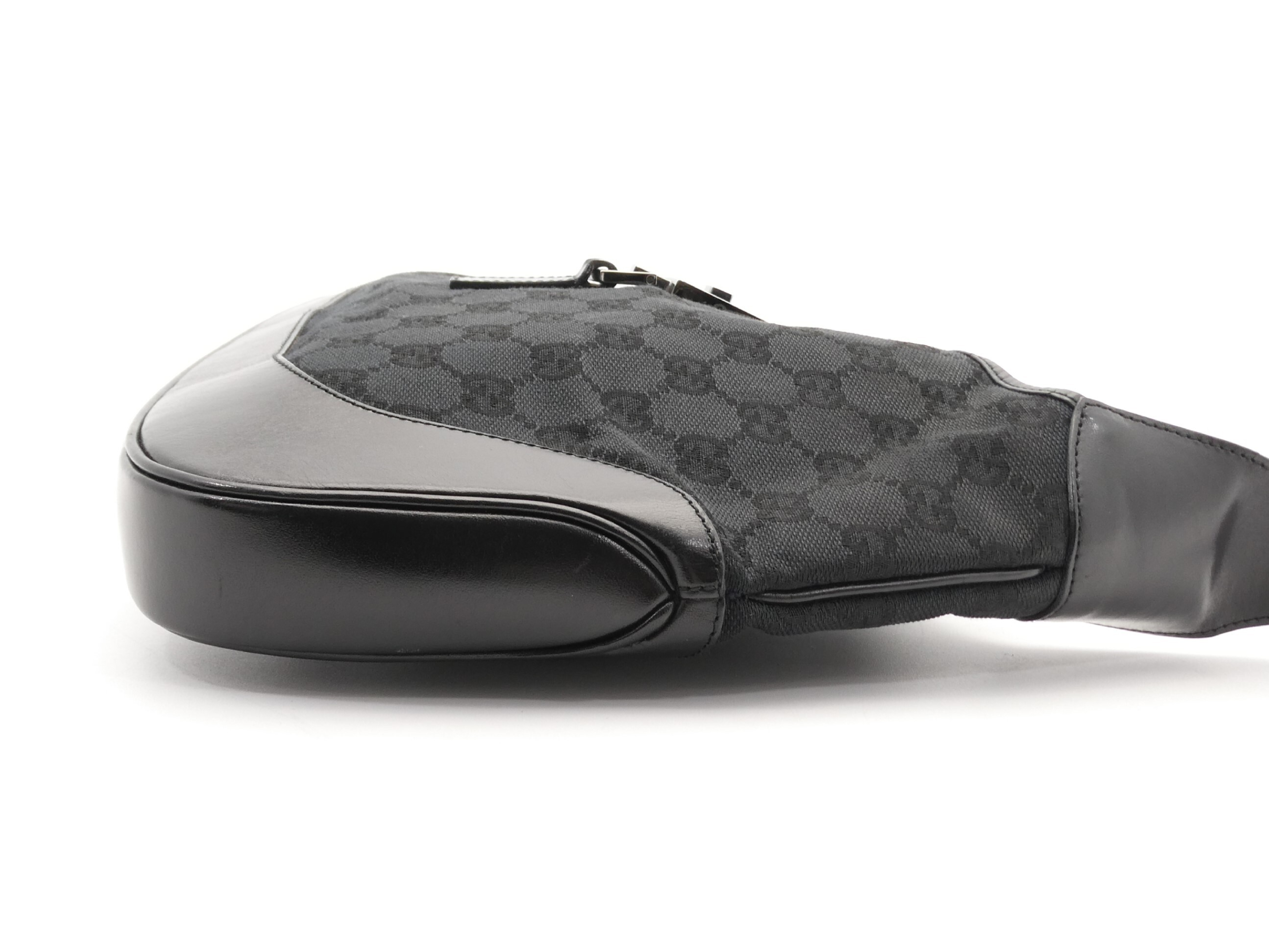 Jackie GG Canvas Leather Shoulder Bag — view 4