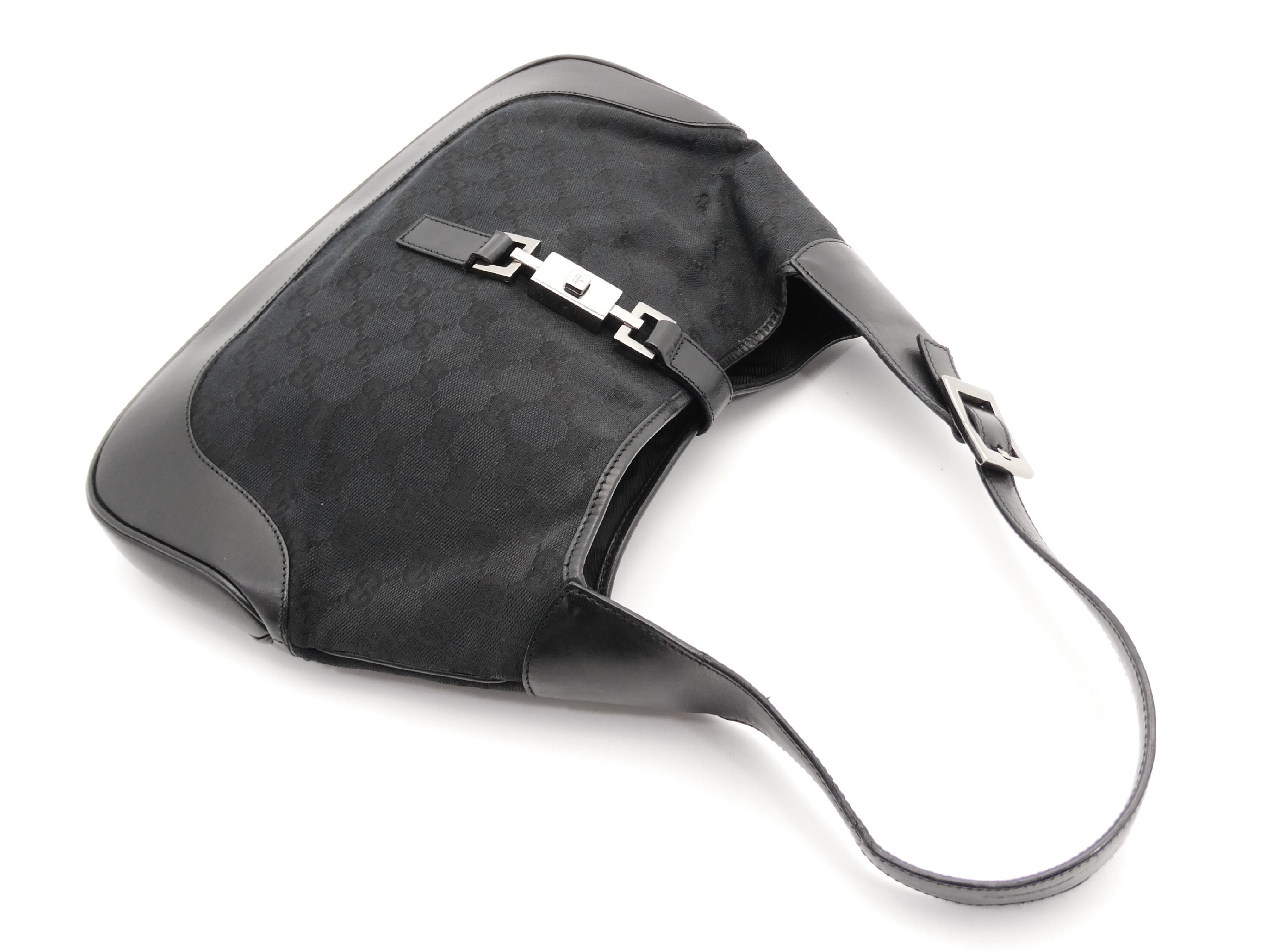 Jackie GG Canvas Leather Shoulder Bag — view 6