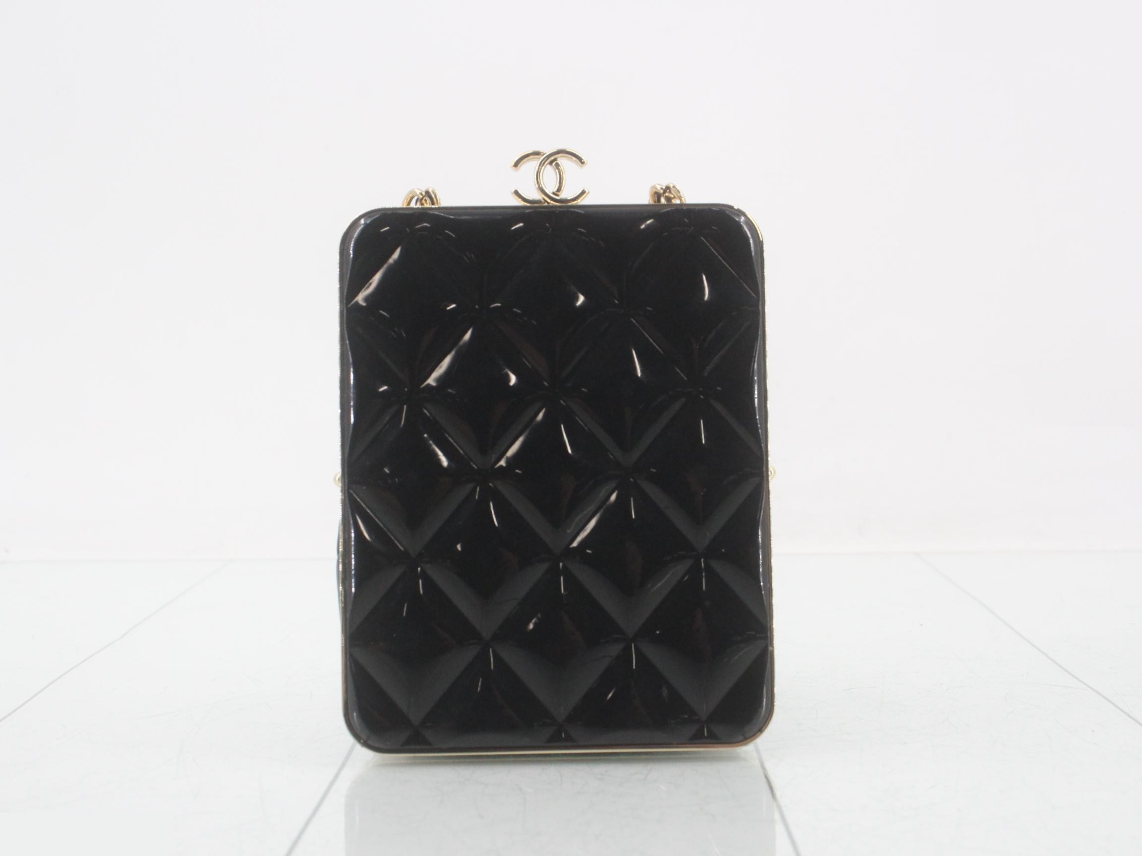 Leather coin purse chain shoulder bag — view 2