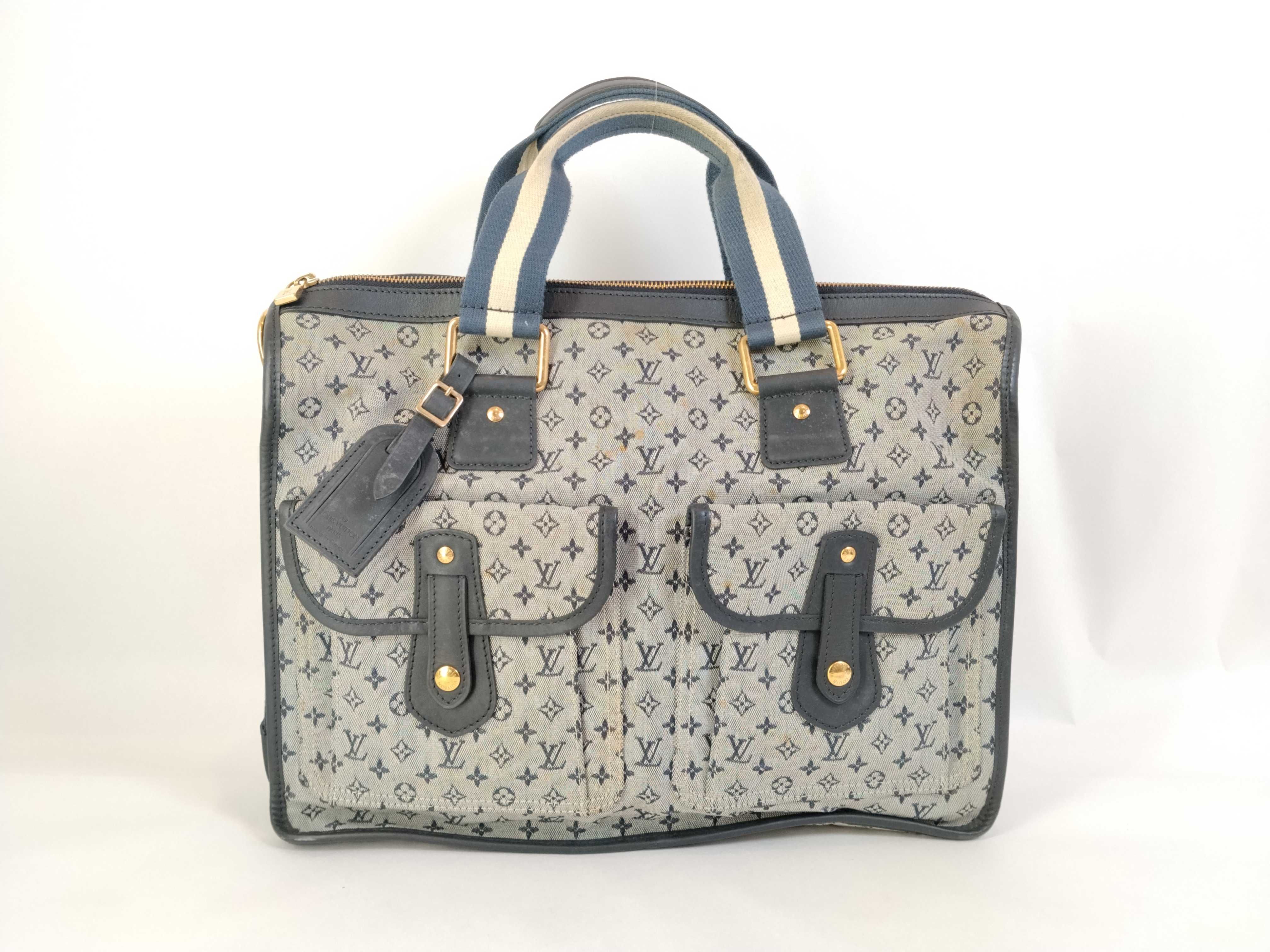 Monogram Mini Louis Vuitton Navy Monogram Mini Sac Marie Kate M42341 Tote Bag