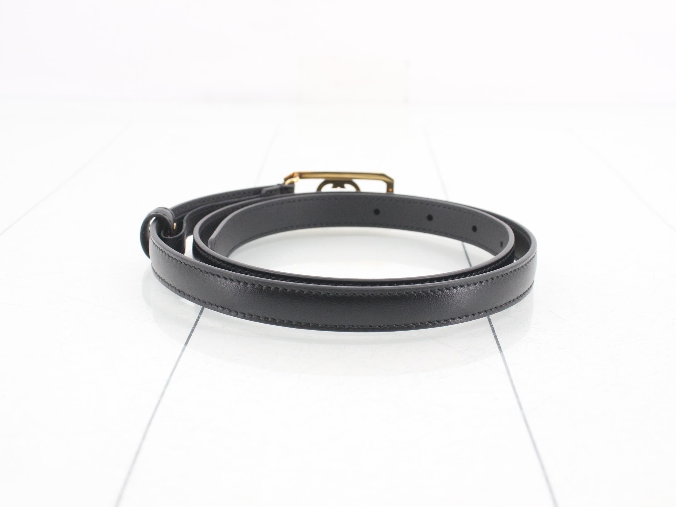 Interlocking G Slim Belt, Black — view 2