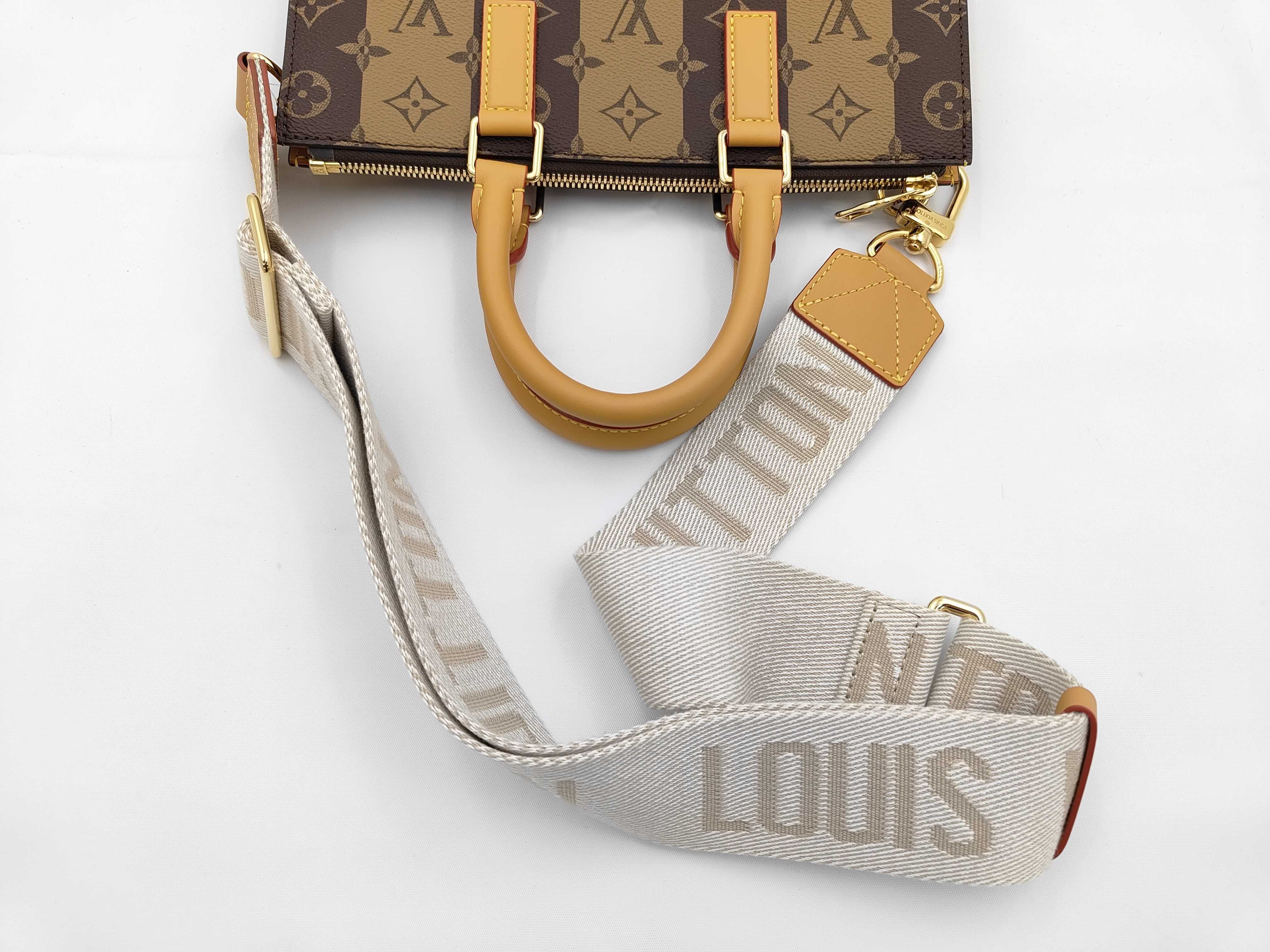 Monogram Stripe Sac Plat Messenger M45969 RFID Tote Bag — view 3
