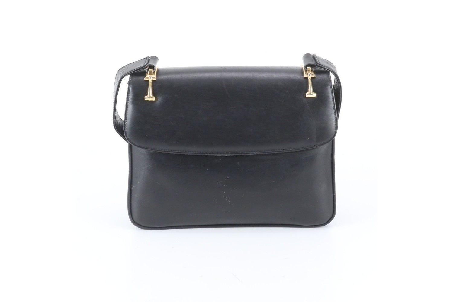 Carriage hardware leather shoulder bag, crossbody bag, genuine leather — view 3