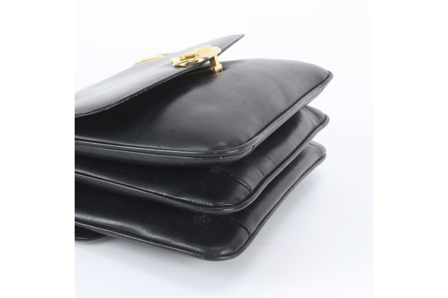 Carriage hardware leather shoulder bag, crossbody bag, genuine leather — view 4