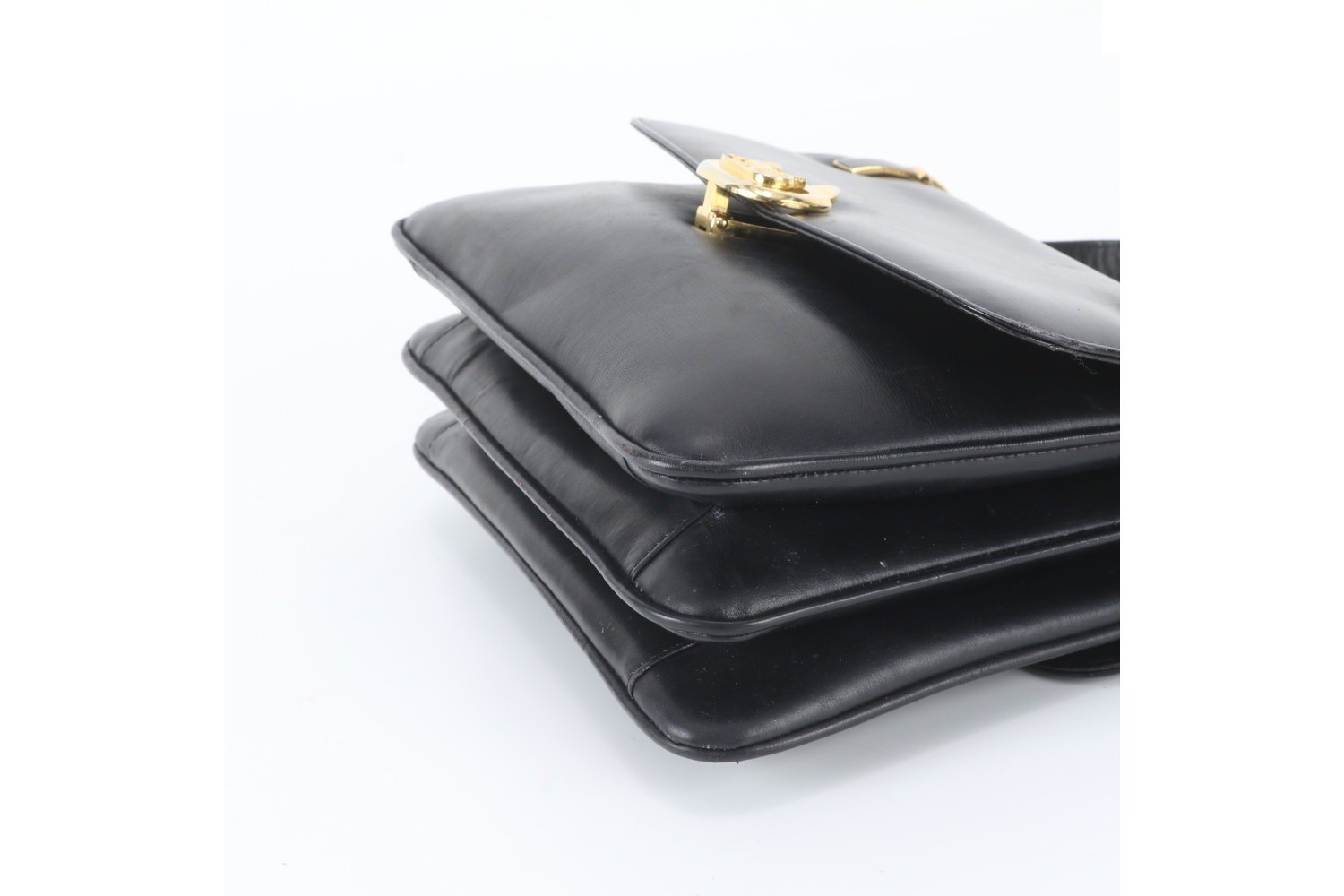 Carriage hardware leather shoulder bag, crossbody bag, genuine leather — view 5