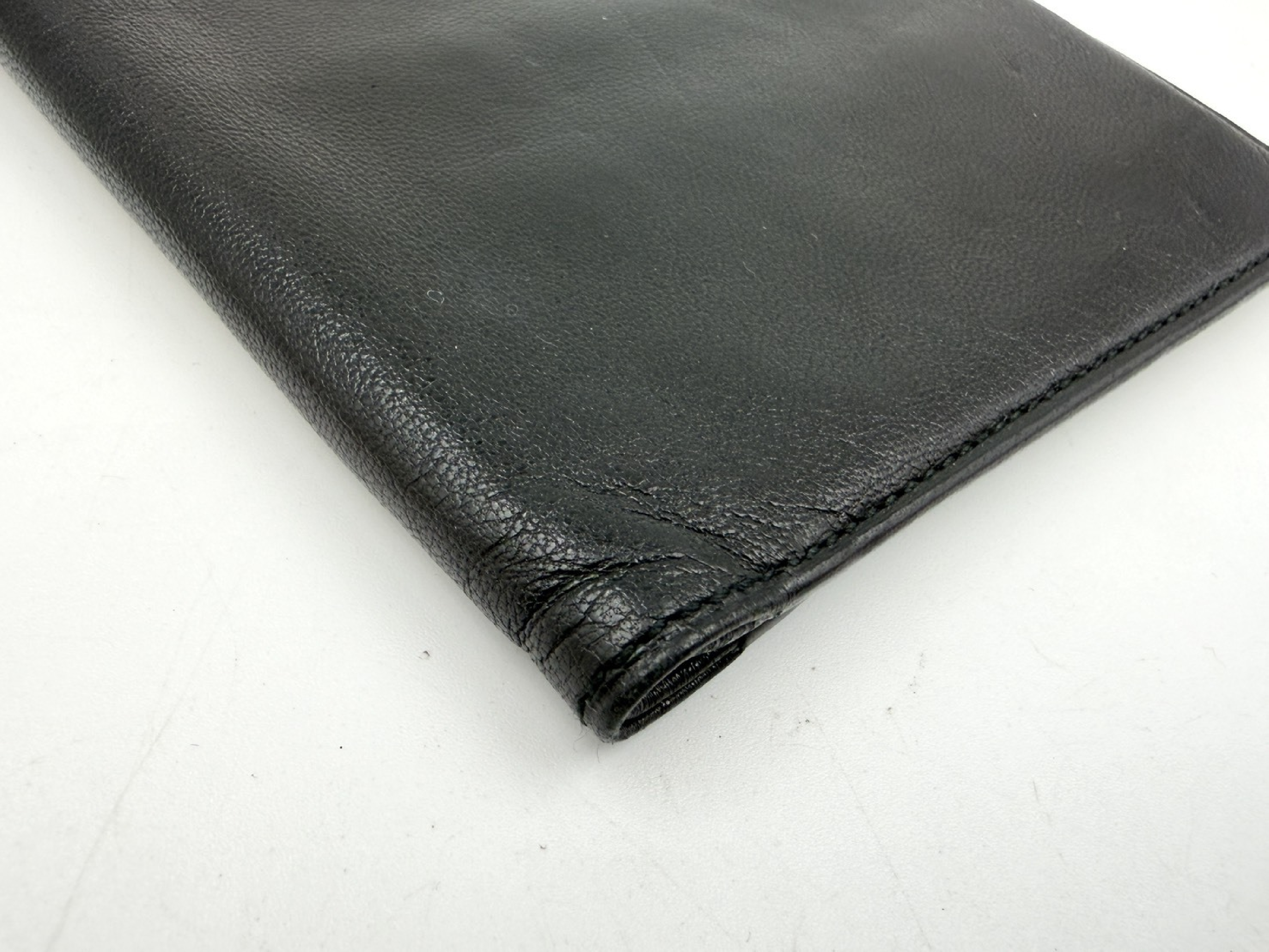 passport holder/card case, leather, business card holder, card case, pass case, business card holder, black. — view 3