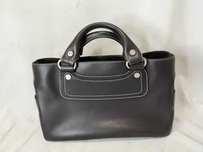 dark brown handbag