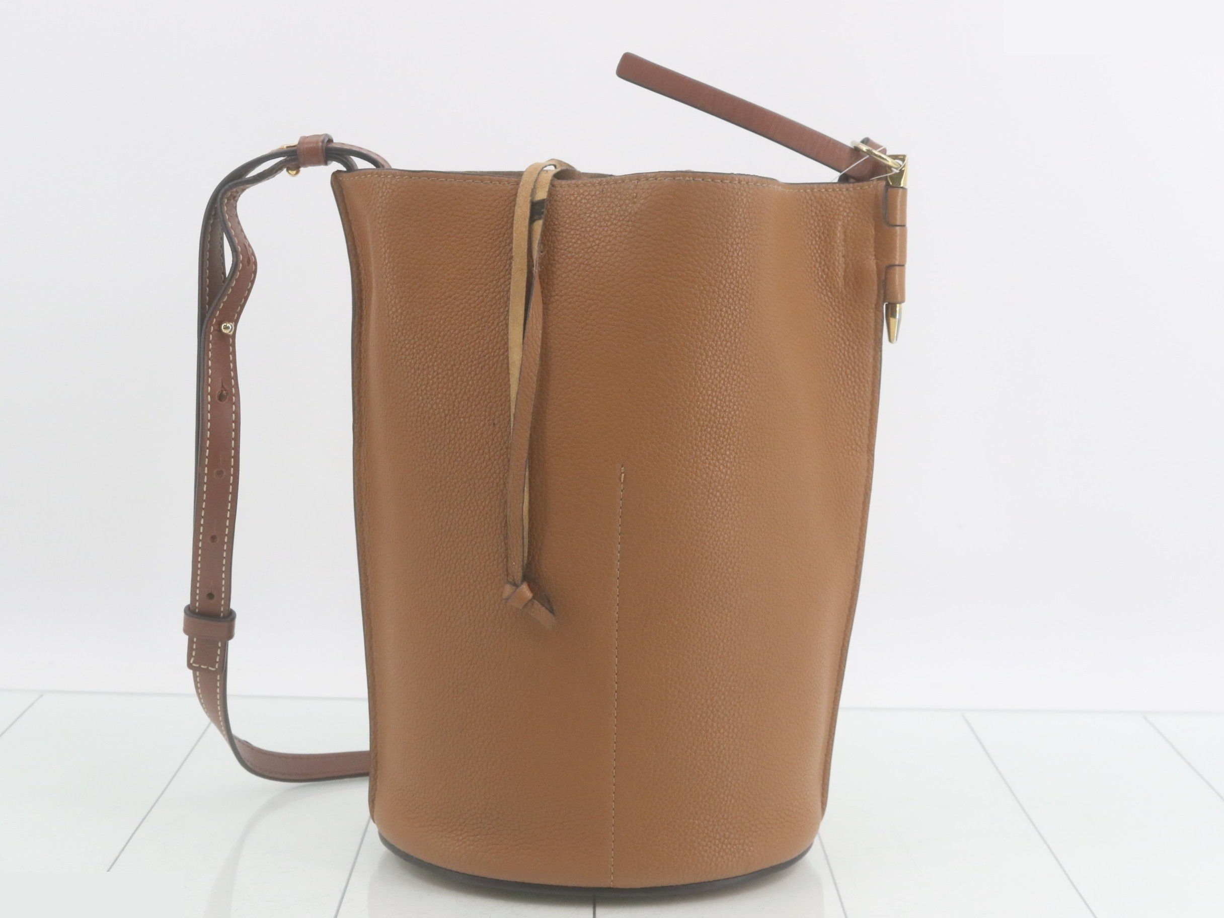 Anagram Gate Bucket Shoulder Bag, Camel — view 2