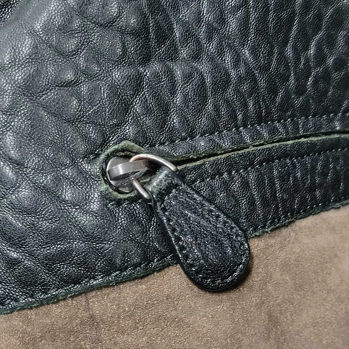 Intrecciato Leather Shoulder Bag, Black — view 13