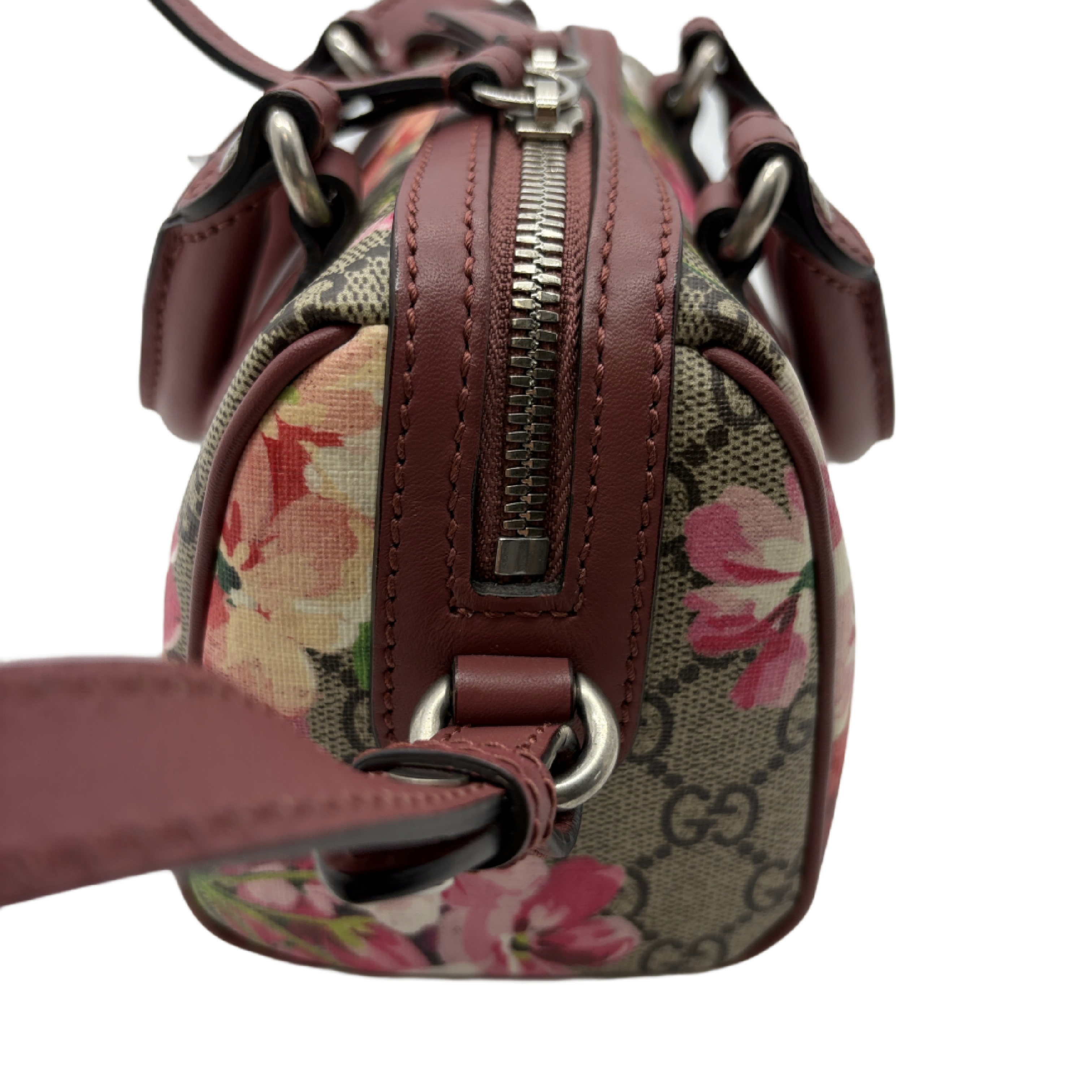 GG Supreme Blooms Two-Way Boston Bag Shoulder Bag — view 4