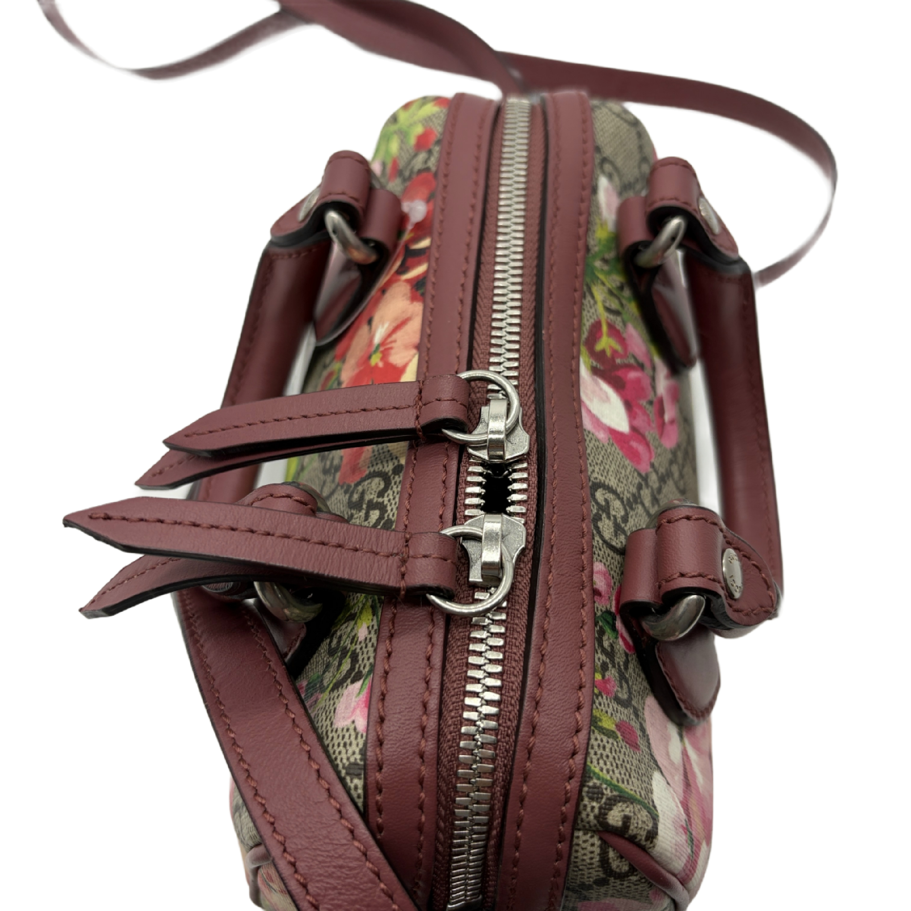 GG Supreme Blooms Two-Way Boston Bag Shoulder Bag — view 10