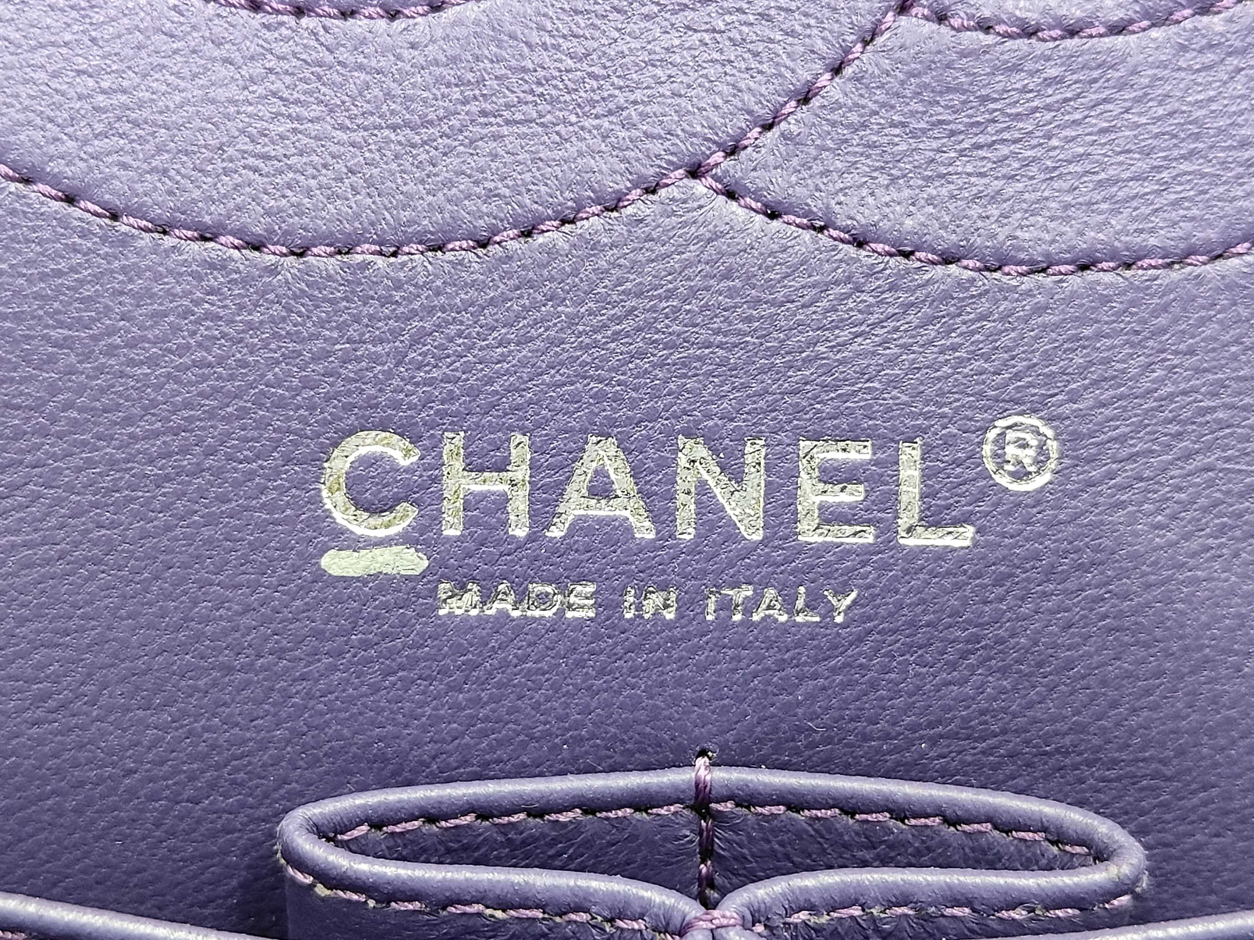 Double Flap Double Chain Shoulder Bag 2.55 Lambskin Serial Number 14 — view 12