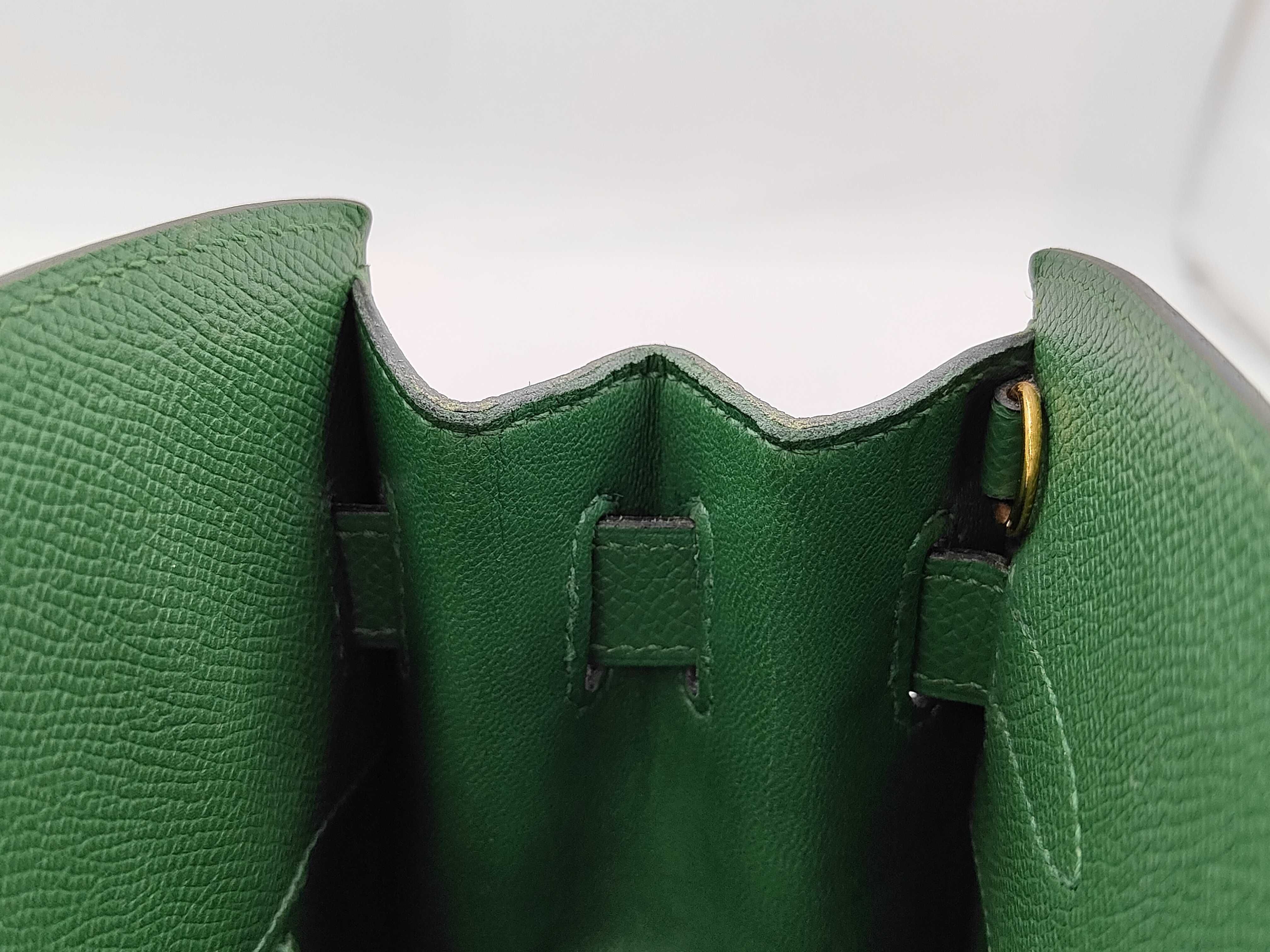 Kelly Sport MM Shoulder Bag, Veau Epsom Leather, Green, H Shoulder Bag — view 11