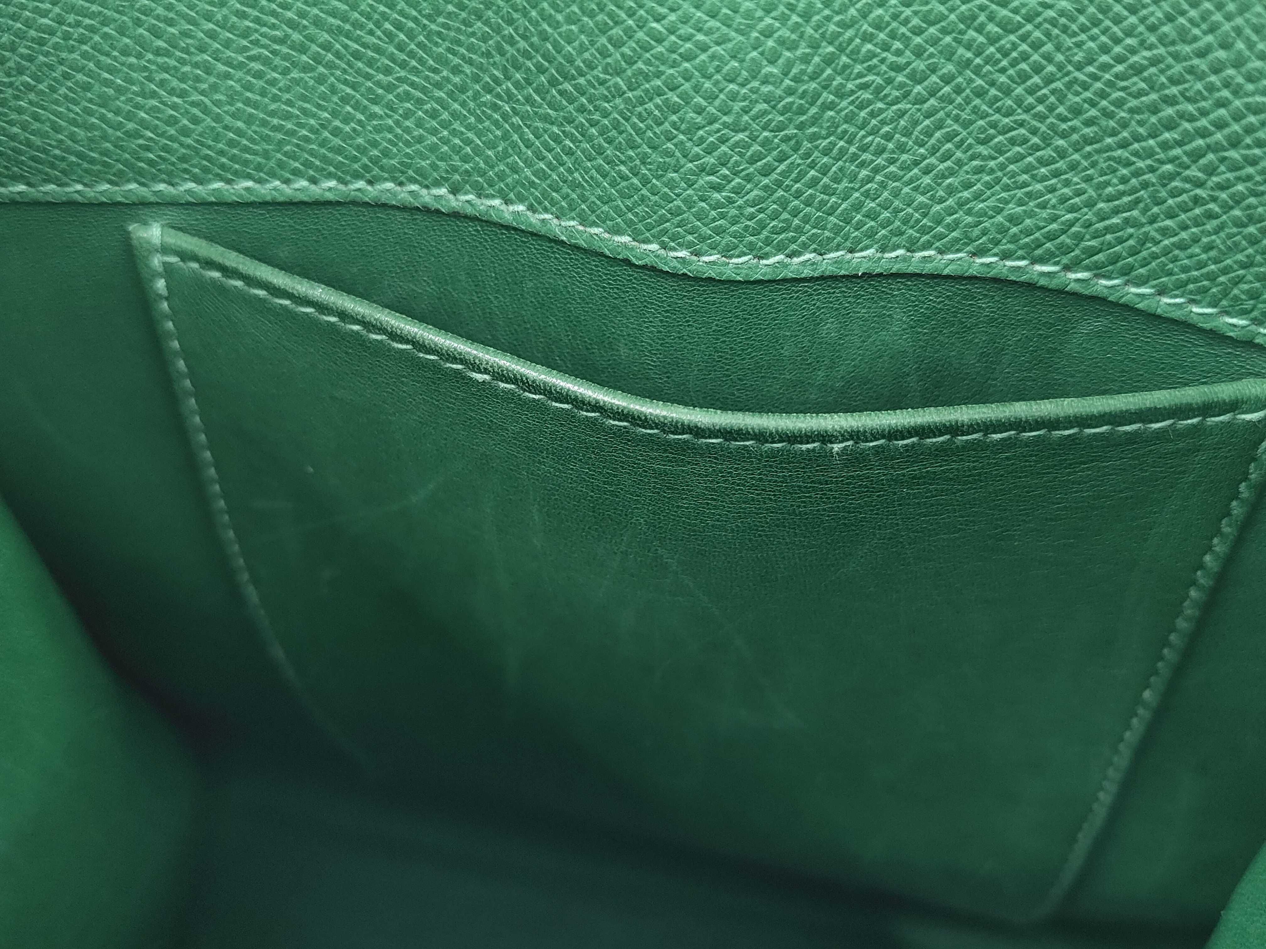 Kelly Sport MM Shoulder Bag, Veau Epsom Leather, Green, H Shoulder Bag — view 12