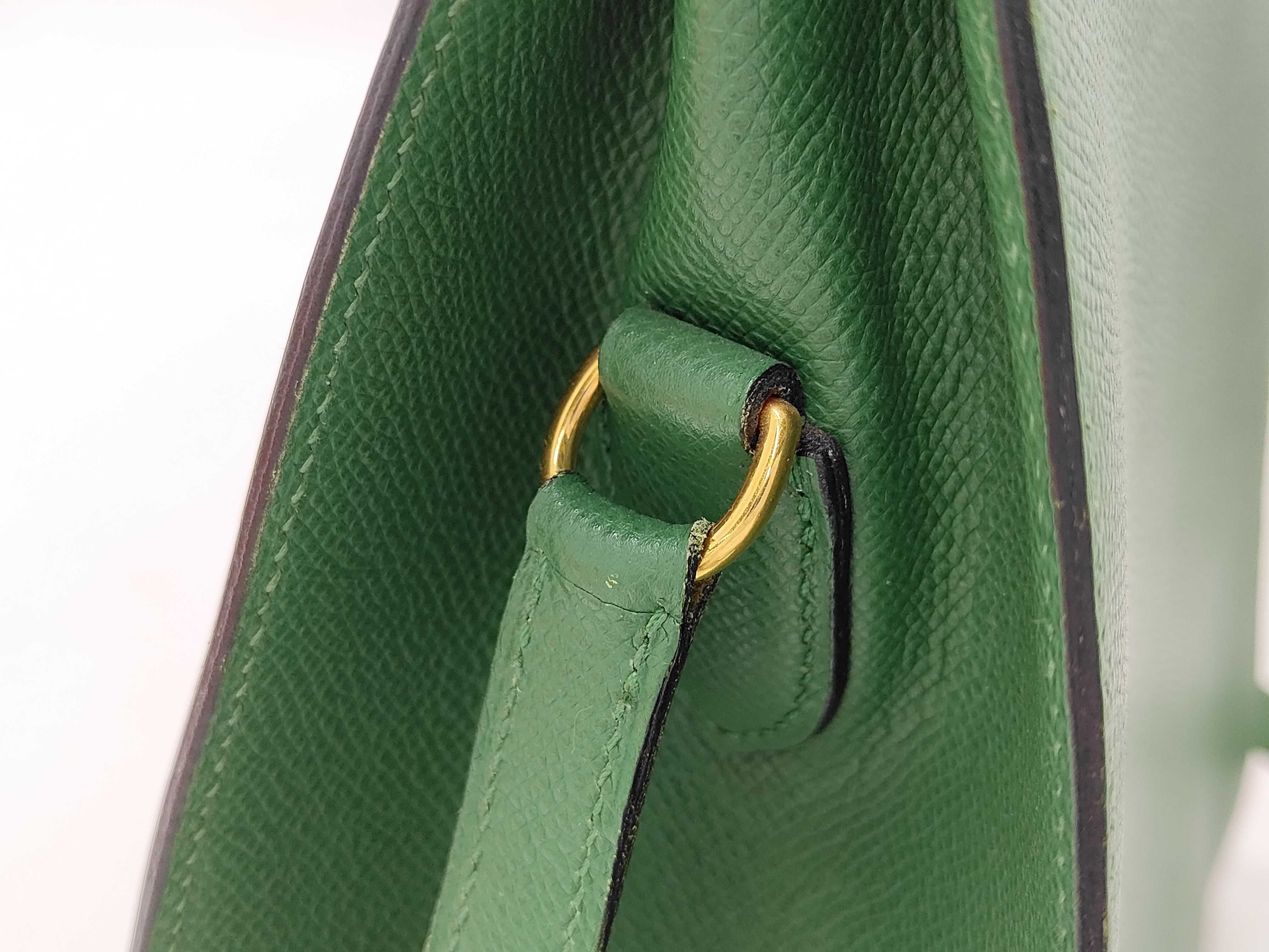 Kelly Sport MM Shoulder Bag, Veau Epsom Leather, Green, H Shoulder Bag — view 5