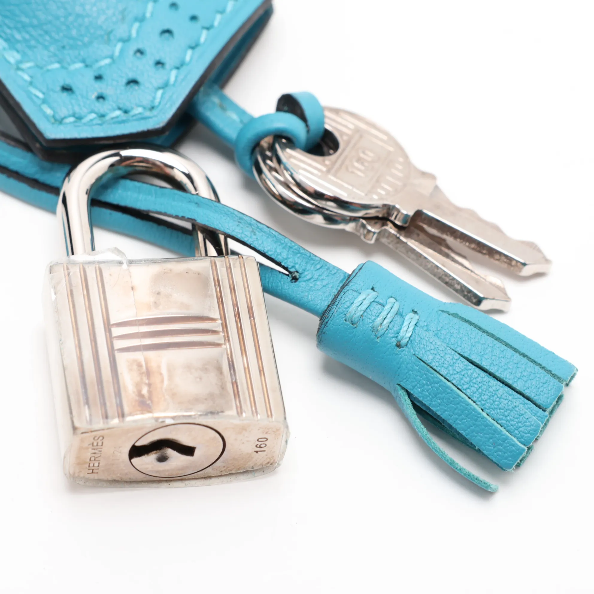 [Individually packaged] Hermes Birkin 30 Letournée Gillies Togo x Veau Swift Turquoise Silver Hardware T: 2015 — view 11