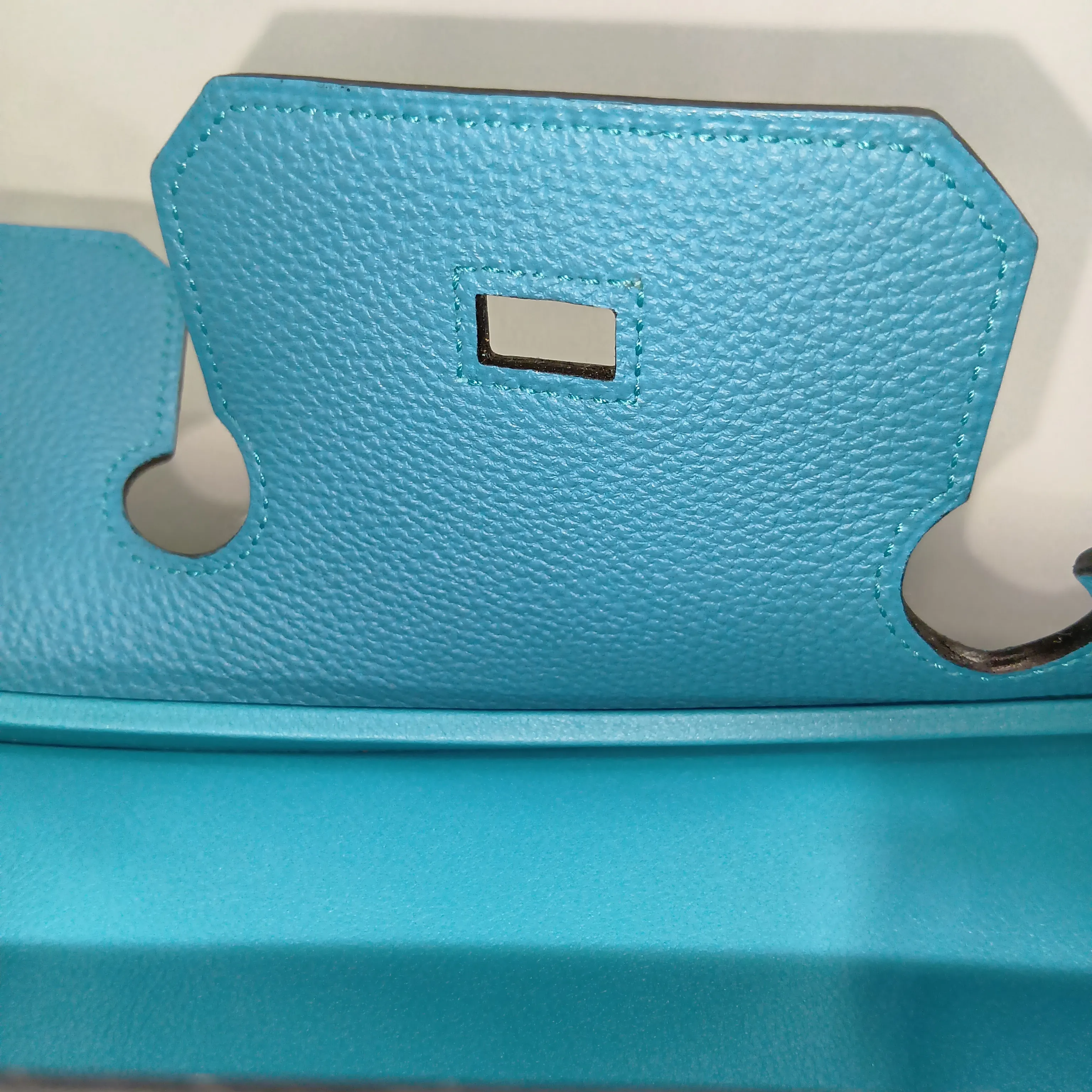 [Individually packaged] Hermes Birkin 30 Letournée Gillies Togo x Veau Swift Turquoise Silver Hardware T: 2015 — view 14