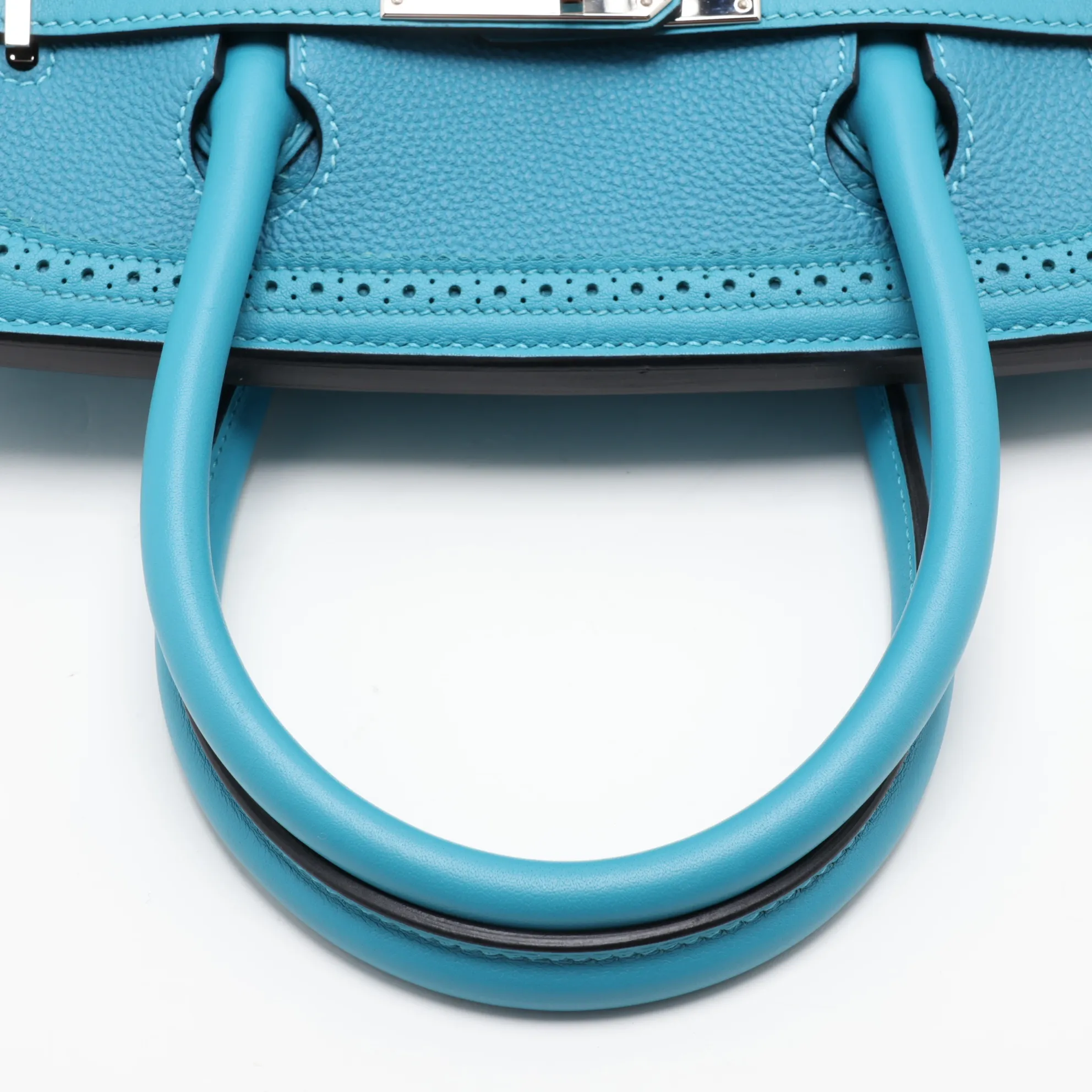 [Individually packaged] Hermes Birkin 30 Letournée Gillies Togo x Veau Swift Turquoise Silver Hardware T: 2015 — view 5