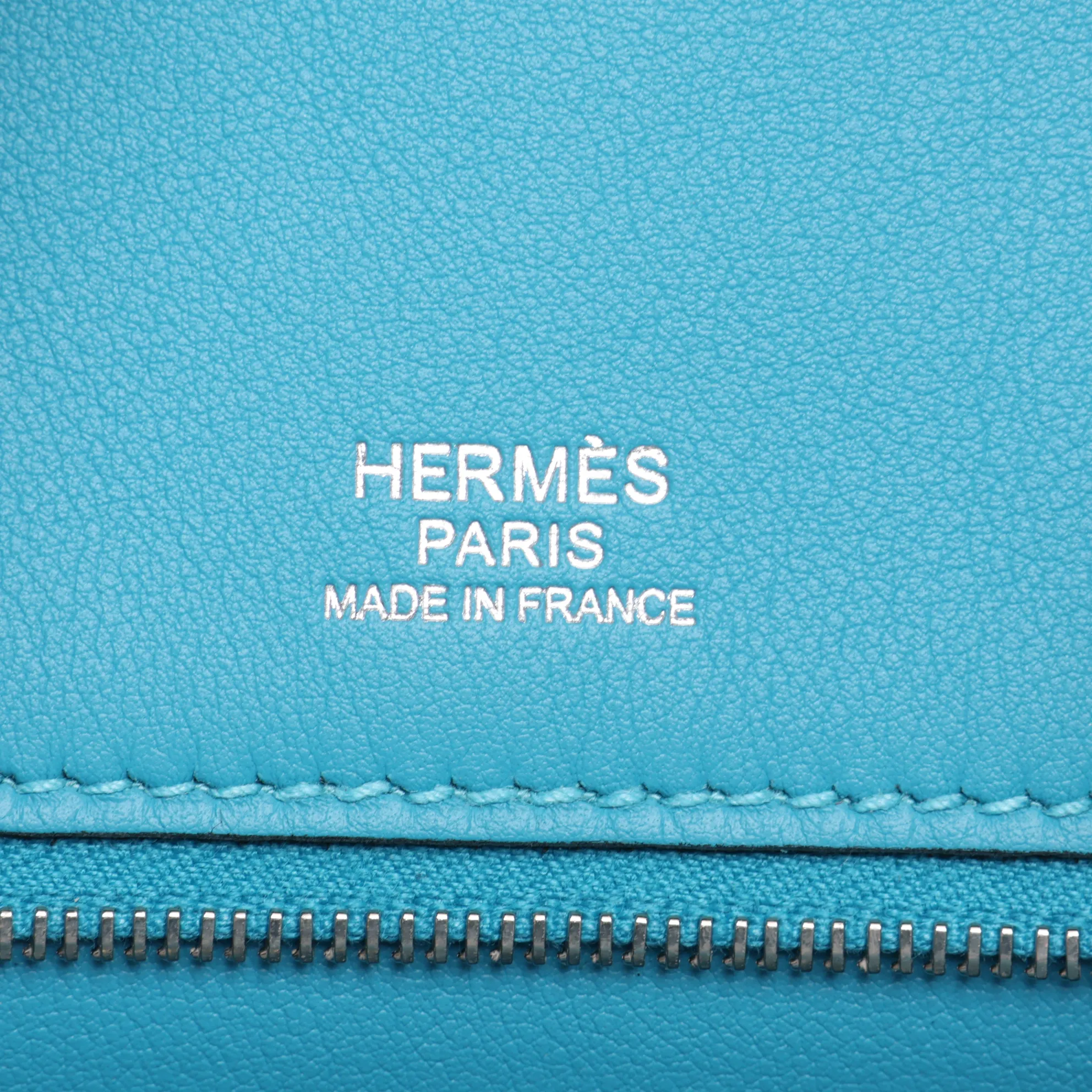 [Individually packaged] Hermes Birkin 30 Letournée Gillies Togo x Veau Swift Turquoise Silver Hardware T: 2015 — view 10