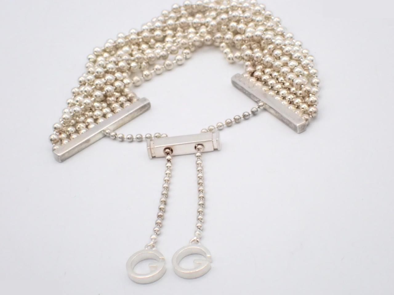 10-strand ball chain bracelet, 925 silver, 44.4g, wrist size approximately 16-22cm — view 3