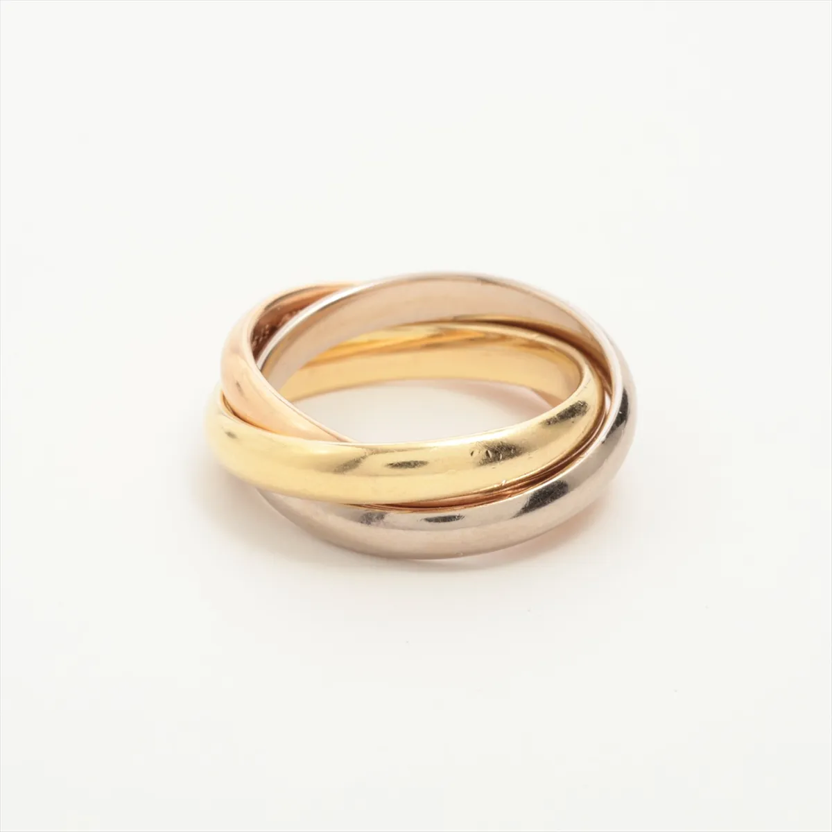 Trinity Ring 750 (Yellow Gold x Pink Gold x White Gold) 10.0g Size 51 542FLE (Dents) — view 2