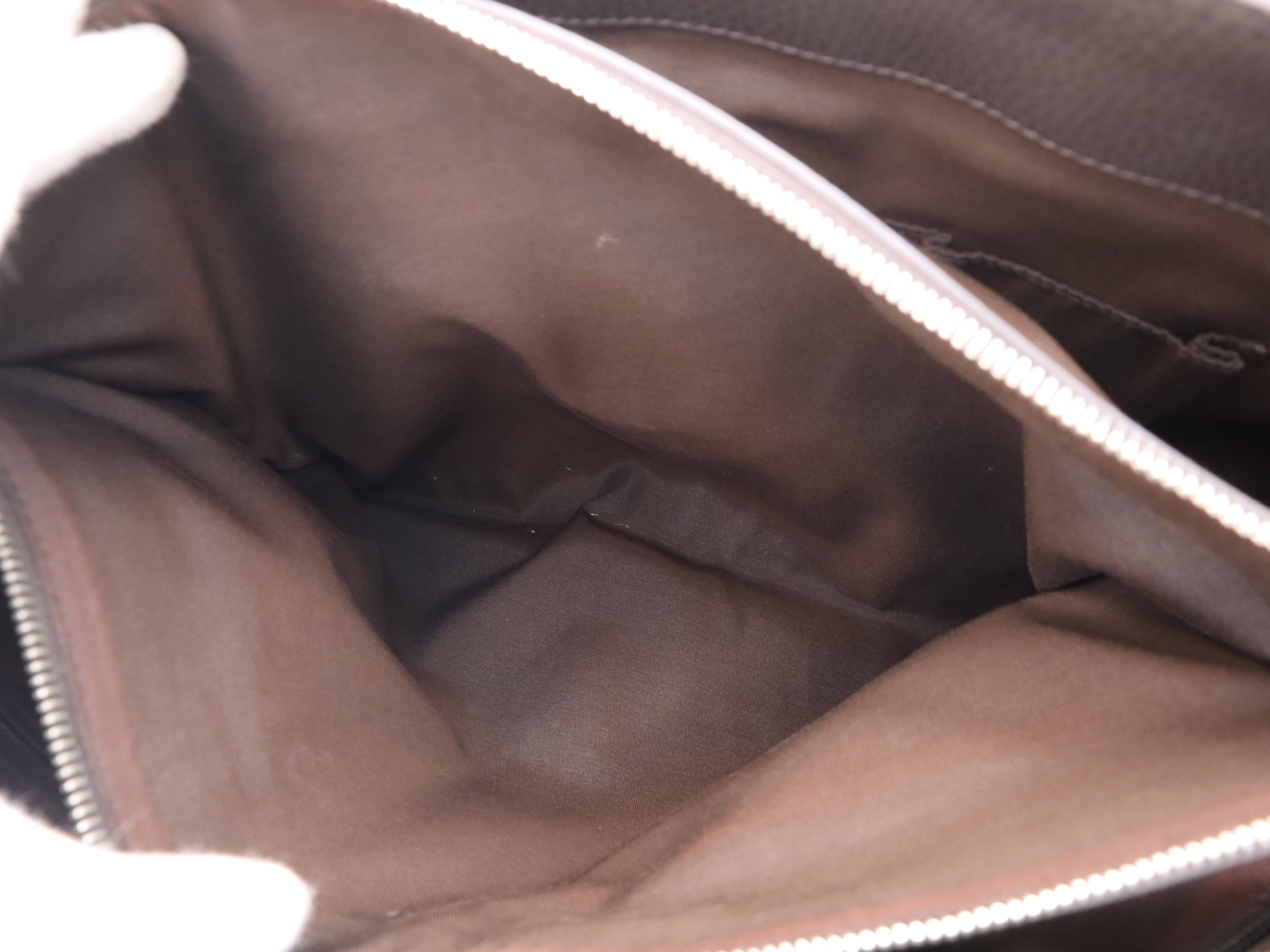 449169 Canvas x Leather GG Canvas 2-Way Tote Bag, Beige x Brown, Silver Hardware, with Shoulder Strap. — view 11