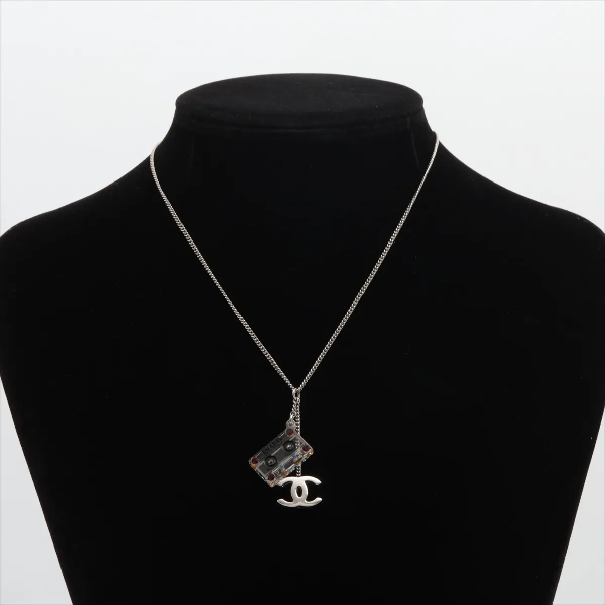 Coco Mark 04P Necklace, GP x Plastic, Silver. Shows — view 5