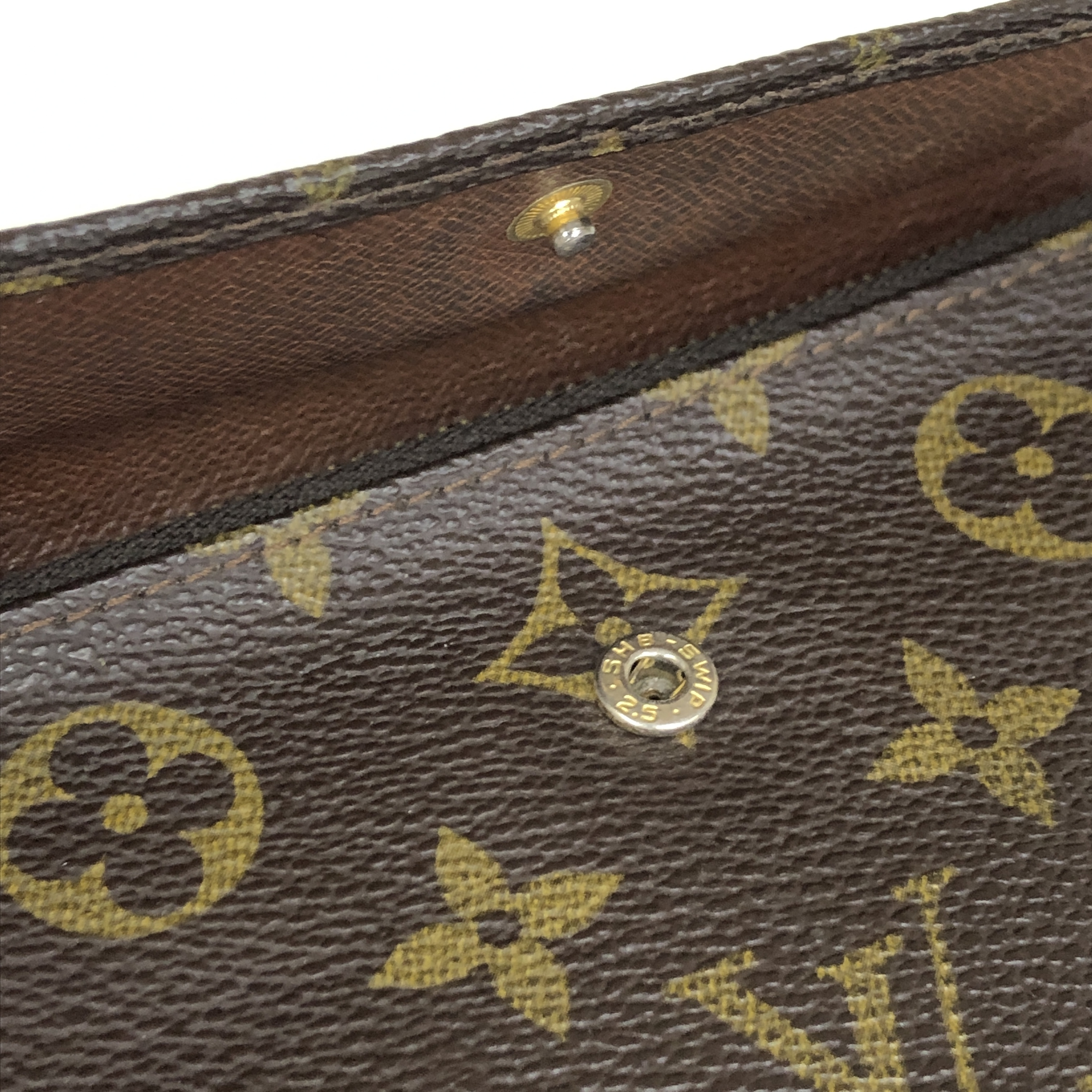 Monogram Long Wallet Vintage 831 with Coin Pocket Wallet Made in France — view 11