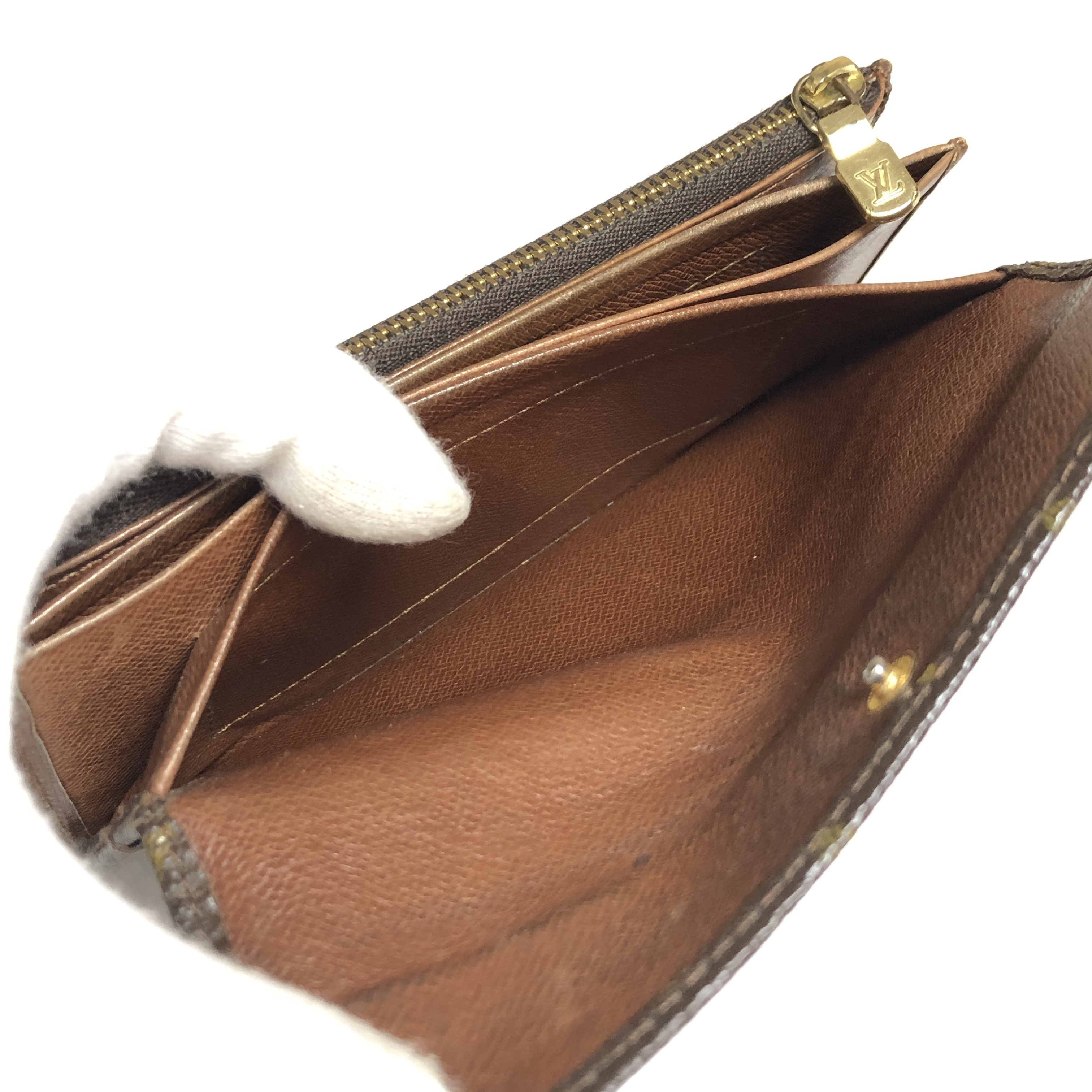 Monogram Long Wallet Vintage 831 with Coin Pocket Wallet Made in France — view 15