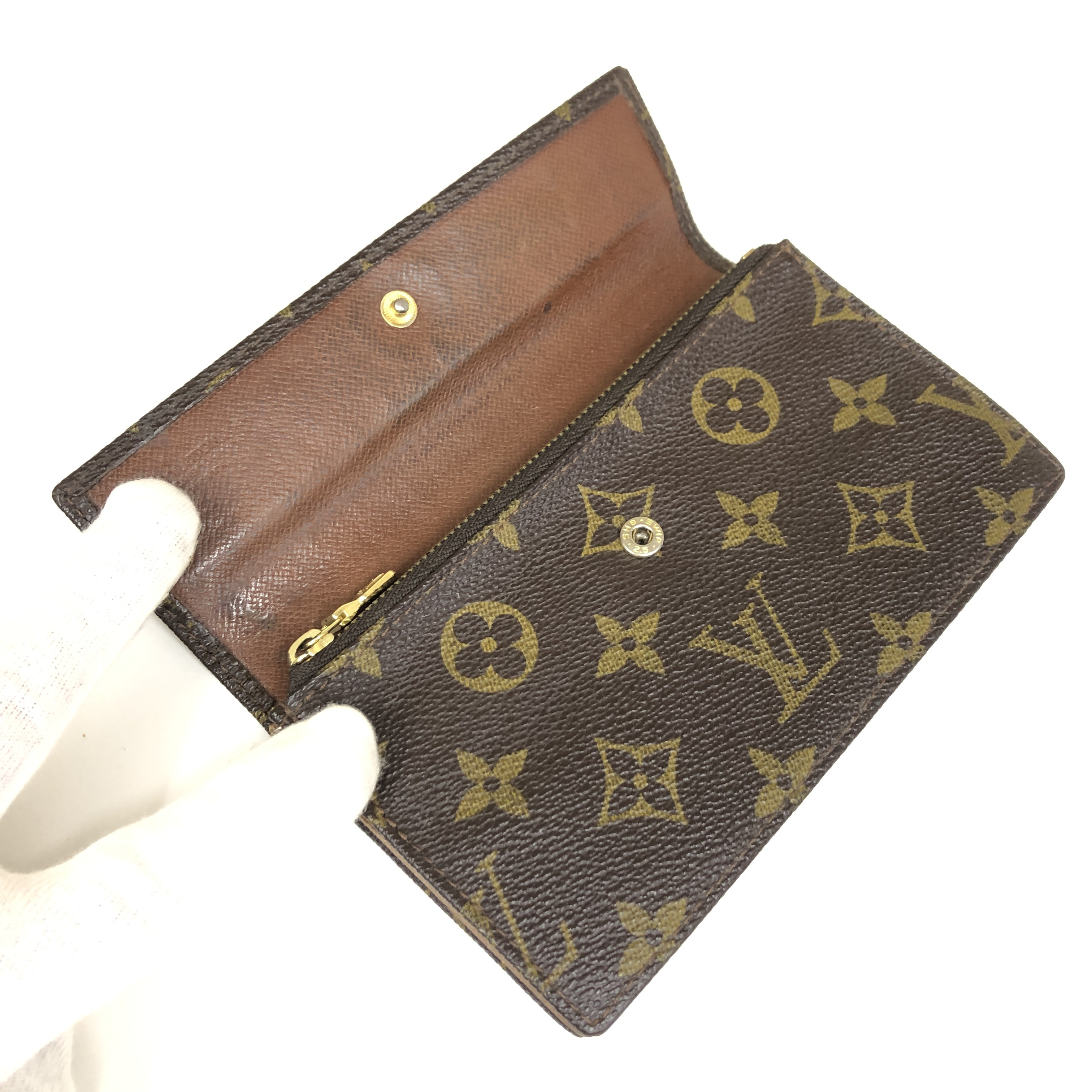 Monogram Long Wallet Vintage 831 with Coin Pocket Wallet Made in France — view 10