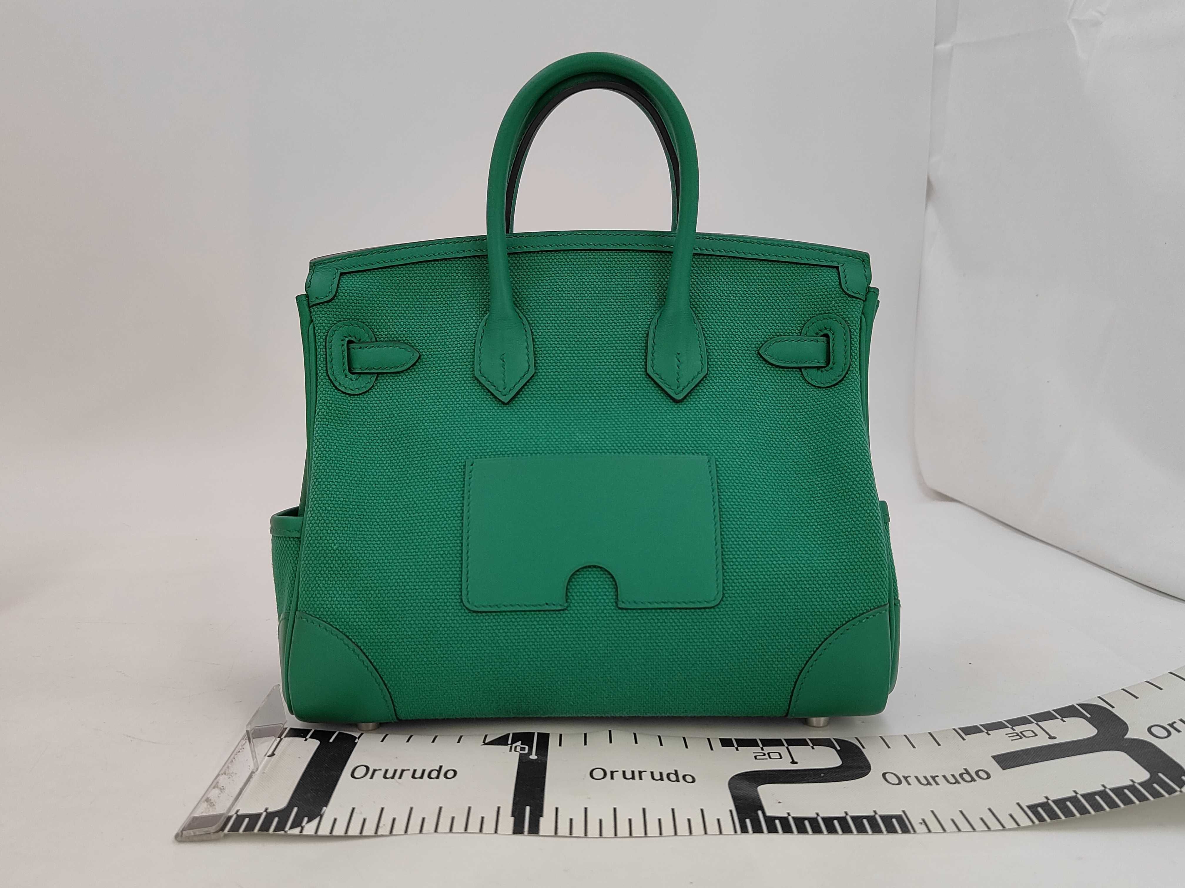 Birkin Cargo 25 W stamp Green Silver Hardware Handbag — view 2