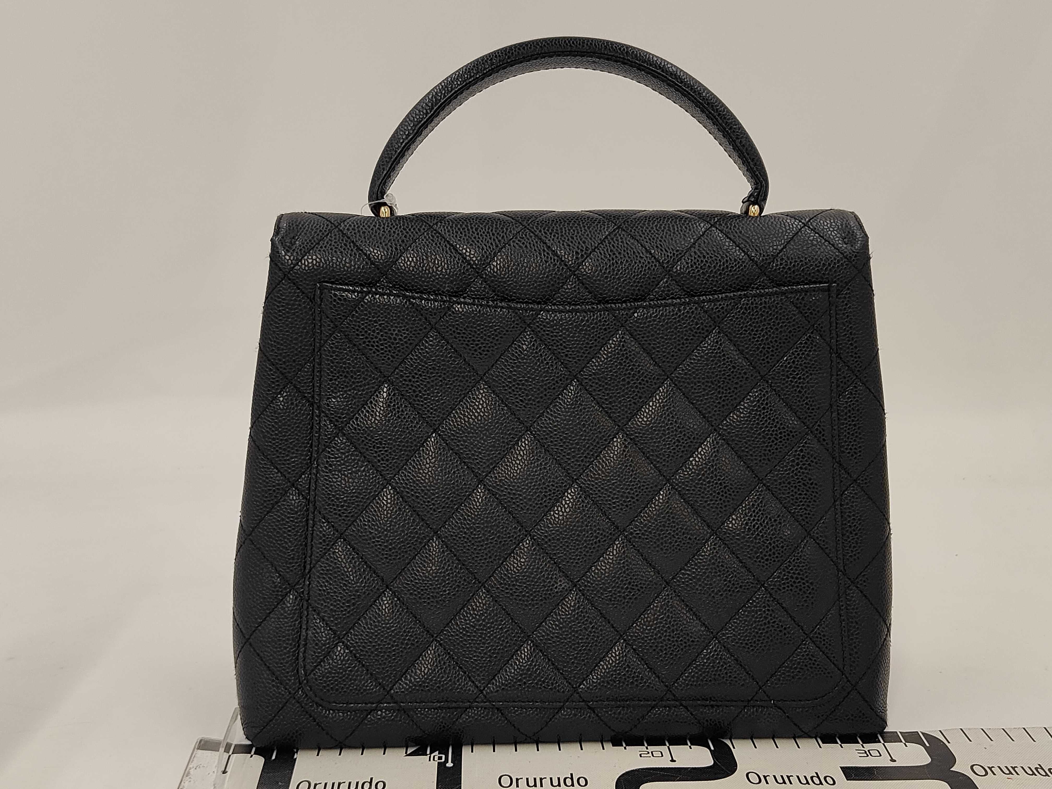 Caviar Skin Matelassé Handbag Black — view 2