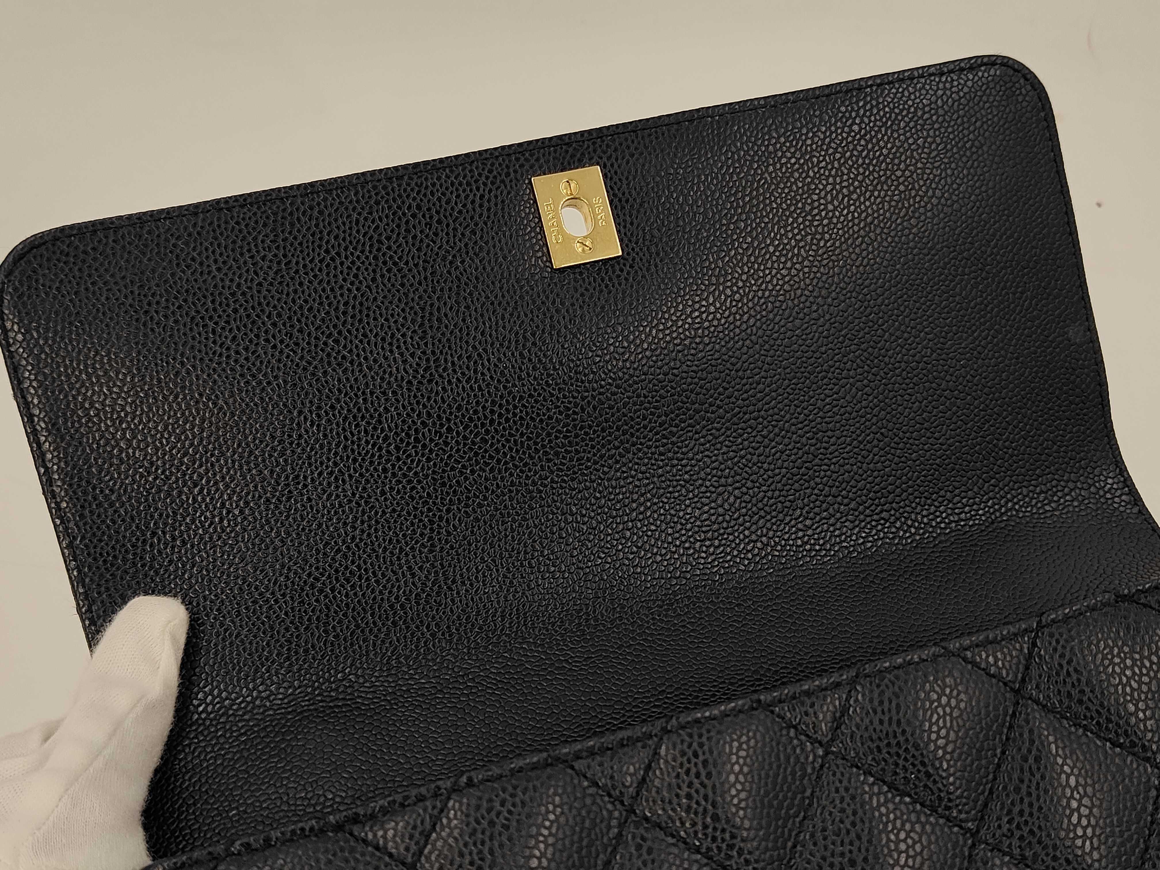 Caviar Skin Matelassé Handbag Black — view 11