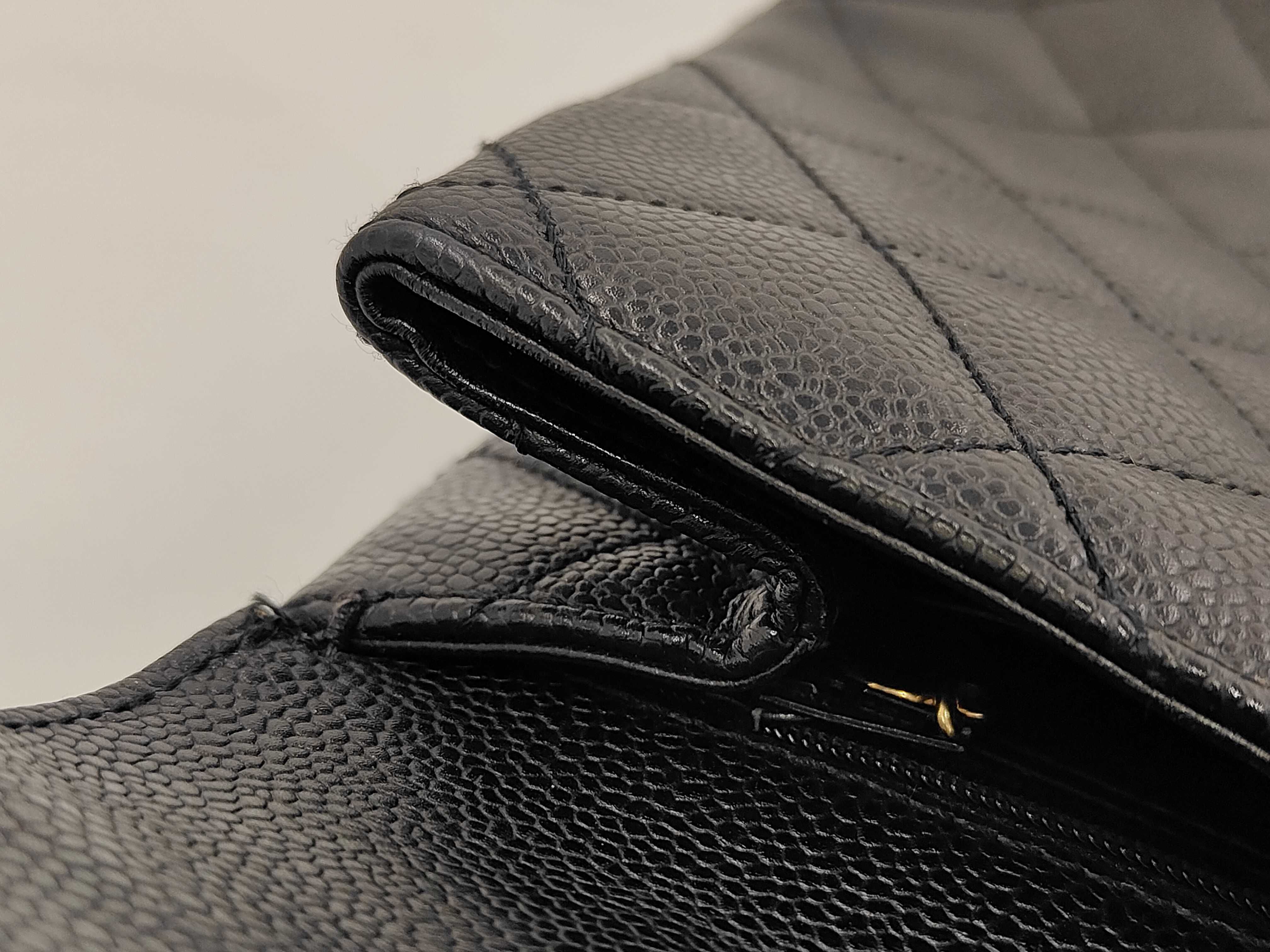 Caviar Skin Matelassé Handbag Black — view 12