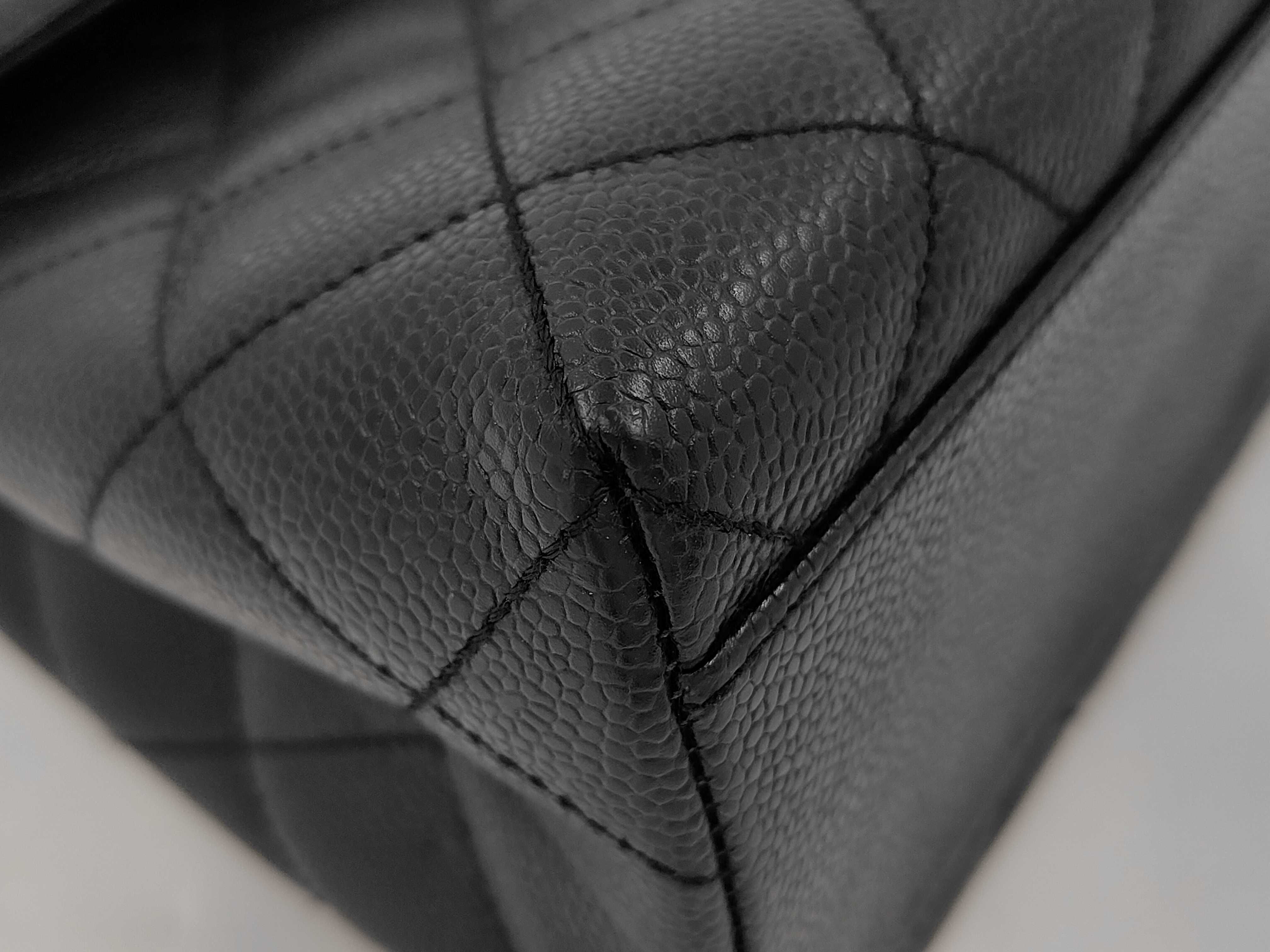 Caviar Skin Matelassé Handbag Black — view 3