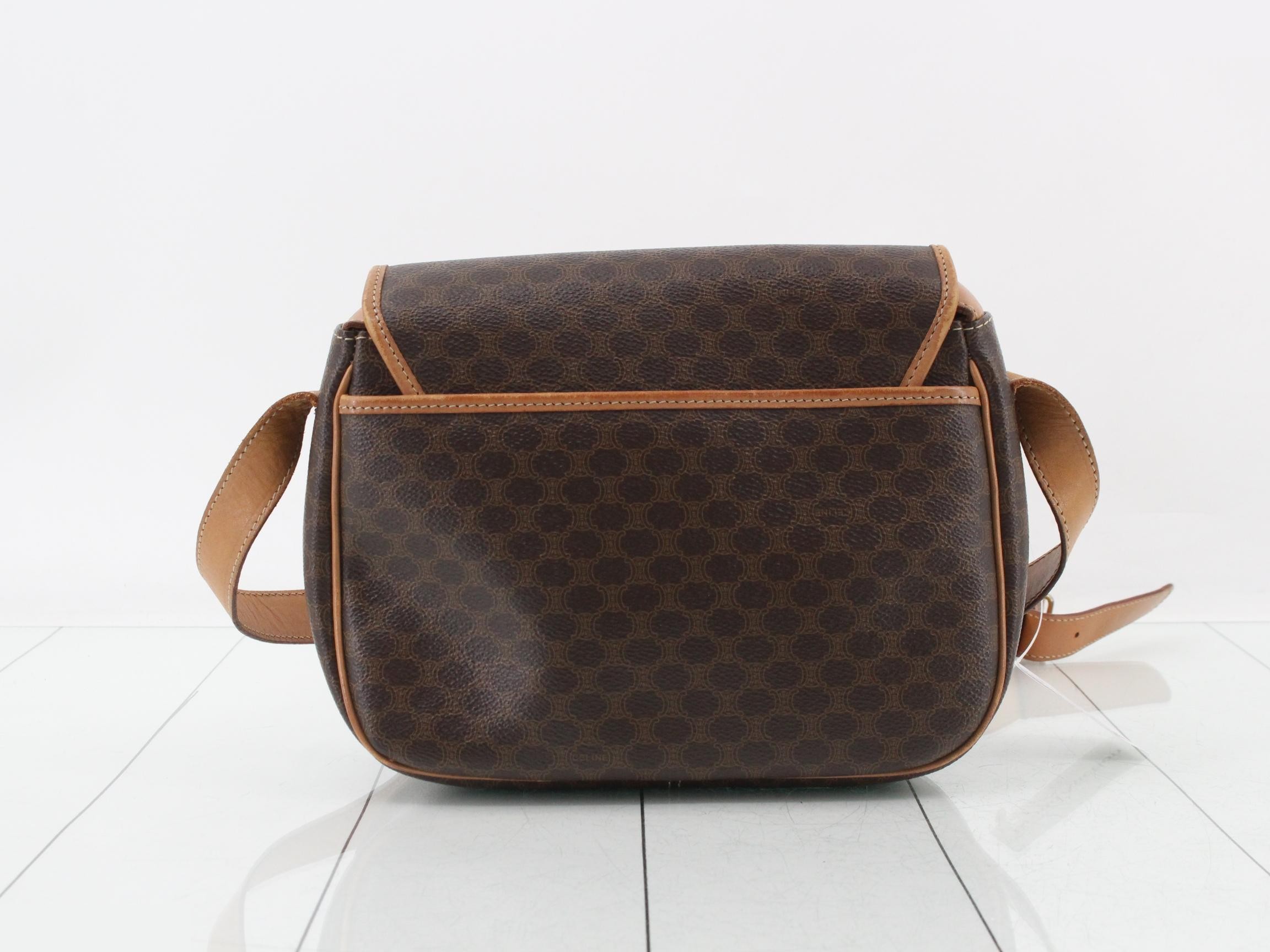 Macadam Logo Flap Bag, PVC/Calfskin, Brown, 24 x 20 x 7 cm — view 2