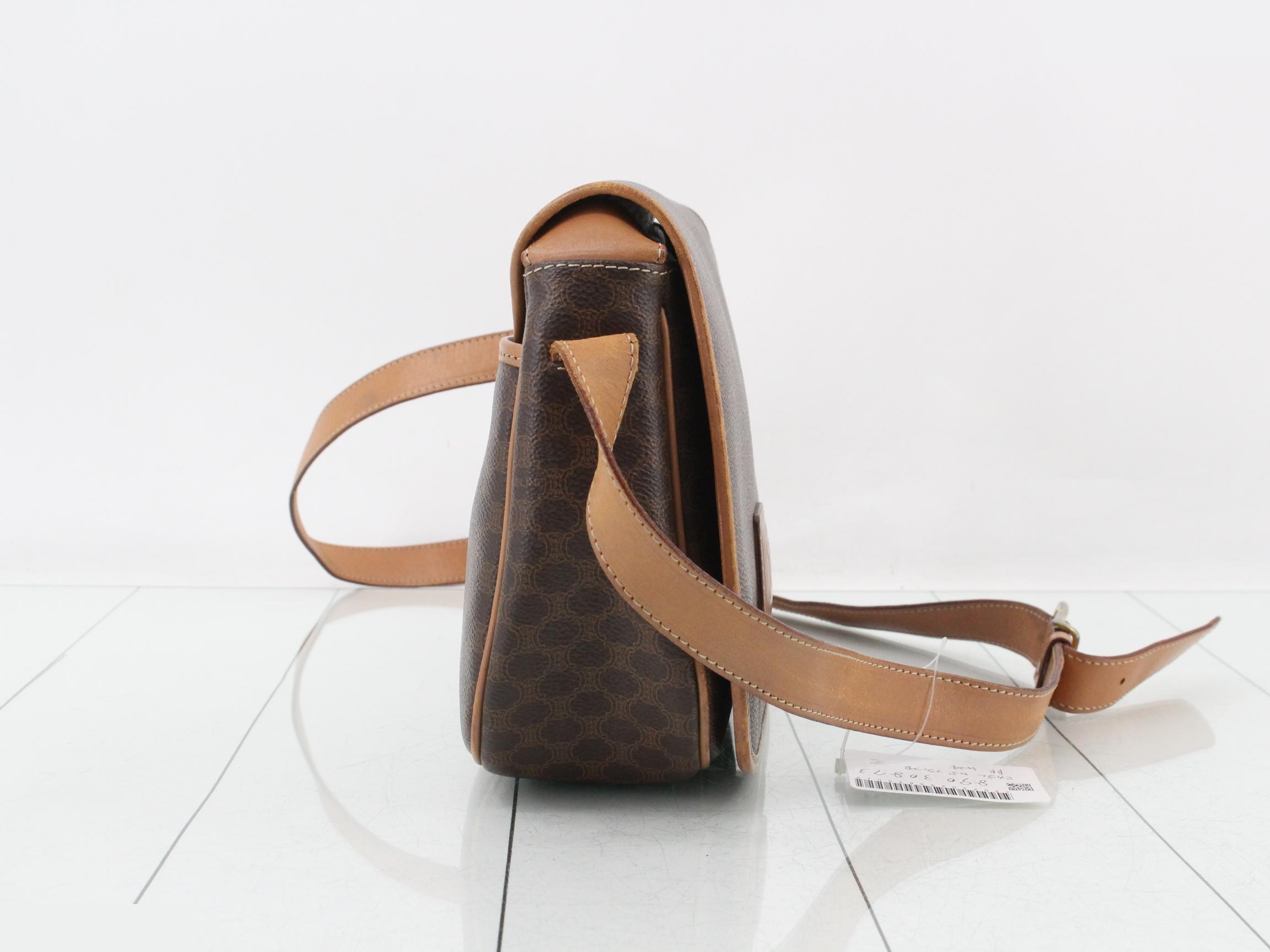 Macadam Logo Flap Bag, PVC/Calfskin, Brown, 24 x 20 x 7 cm — view 4