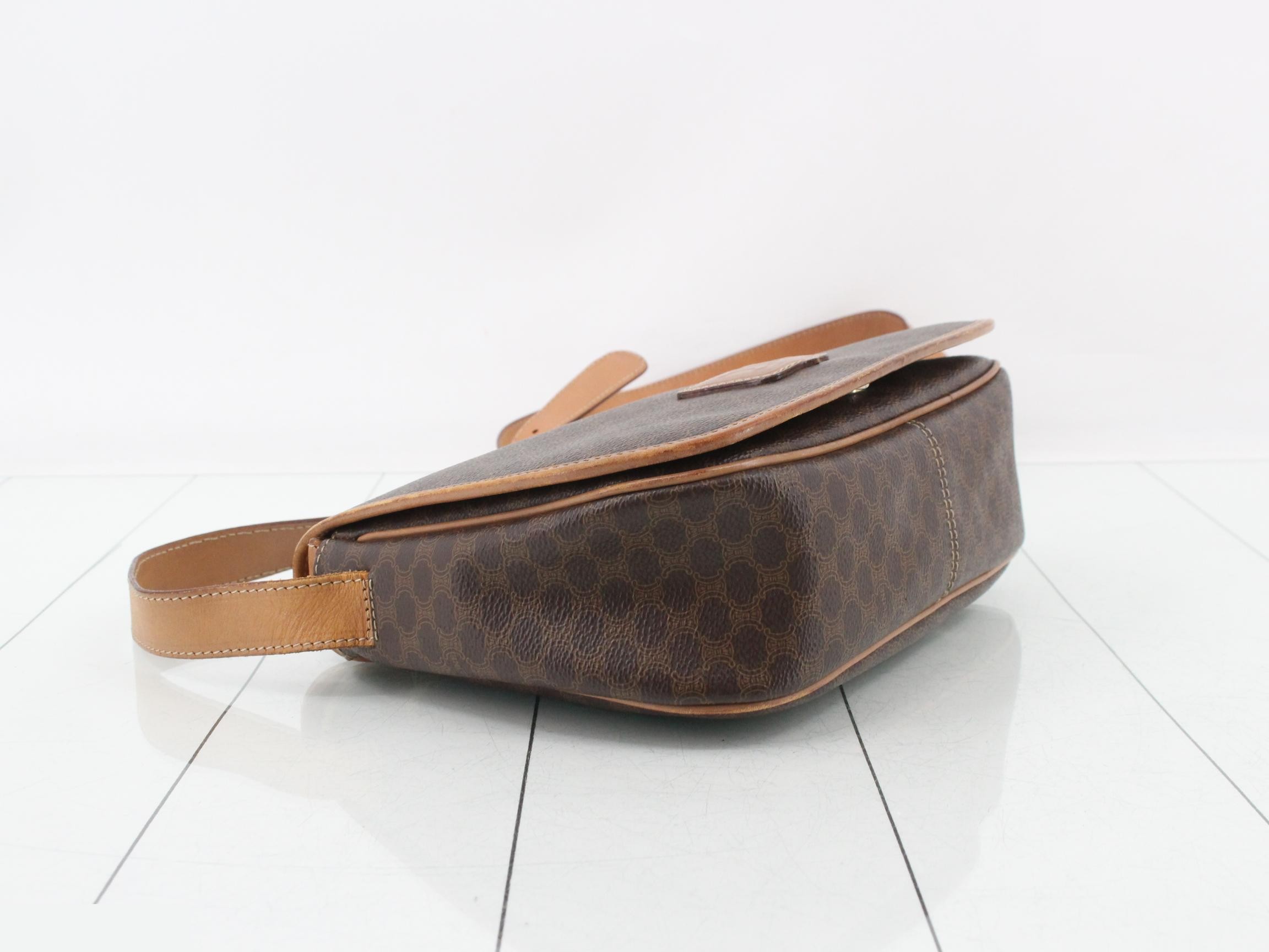 Macadam Logo Flap Bag, PVC/Calfskin, Brown, 24 x 20 x 7 cm — view 5