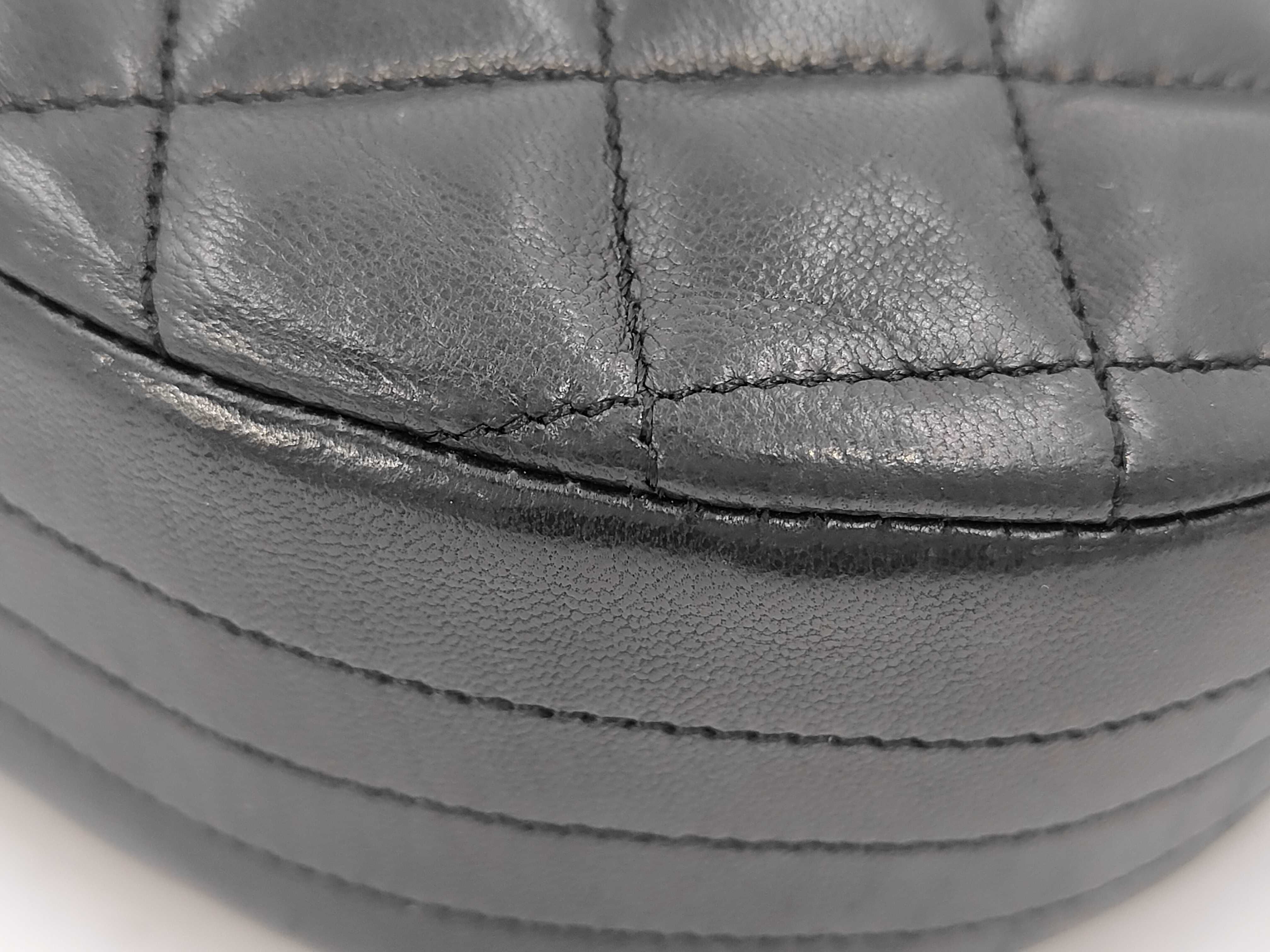 Lambskin Matelassé Half-Moon Shoulder Bag — view 7