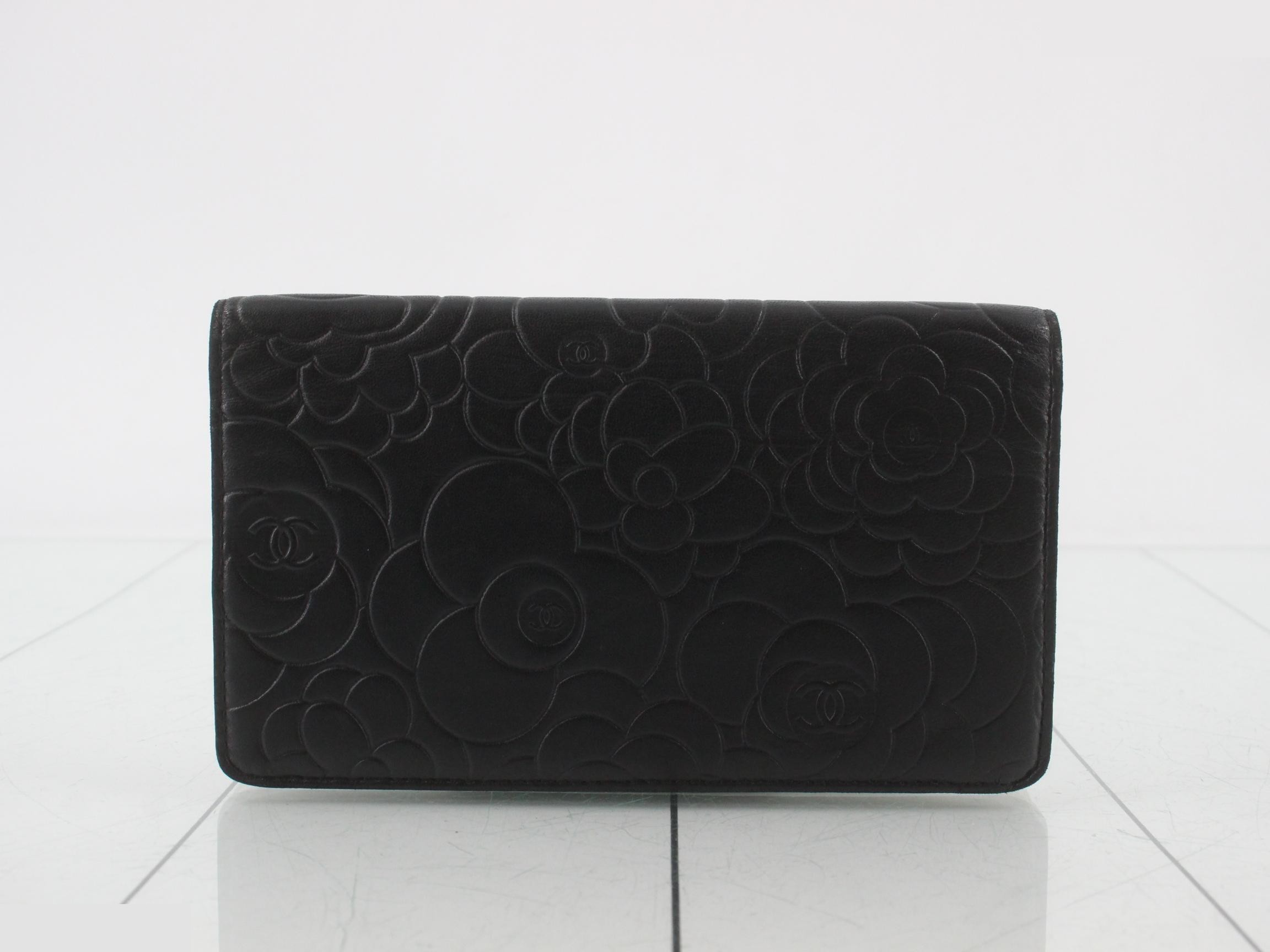 Camellia Long Wallet, A36544, Black x Silver — view 2