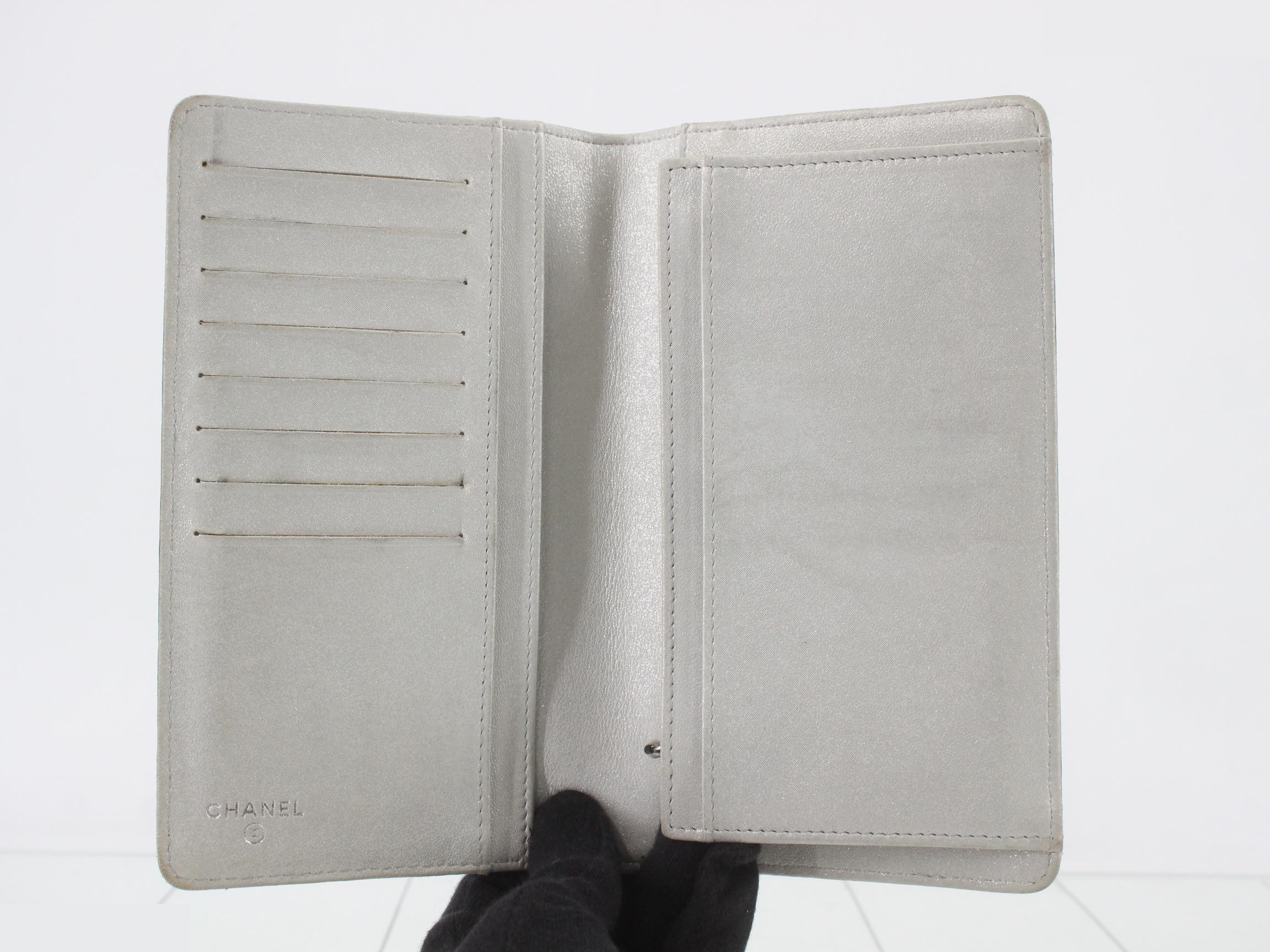 Camellia Long Wallet, A36544, Black x Silver — view 4