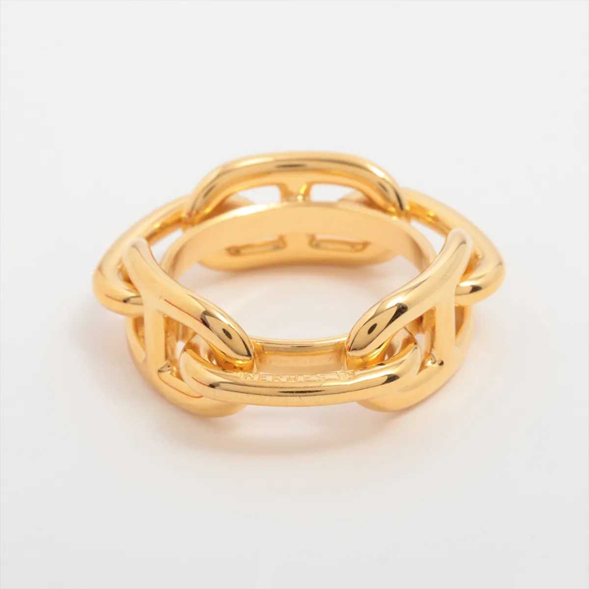 Lucadet Chaine d'Ancre scarf ring, GP gold, with — view 2