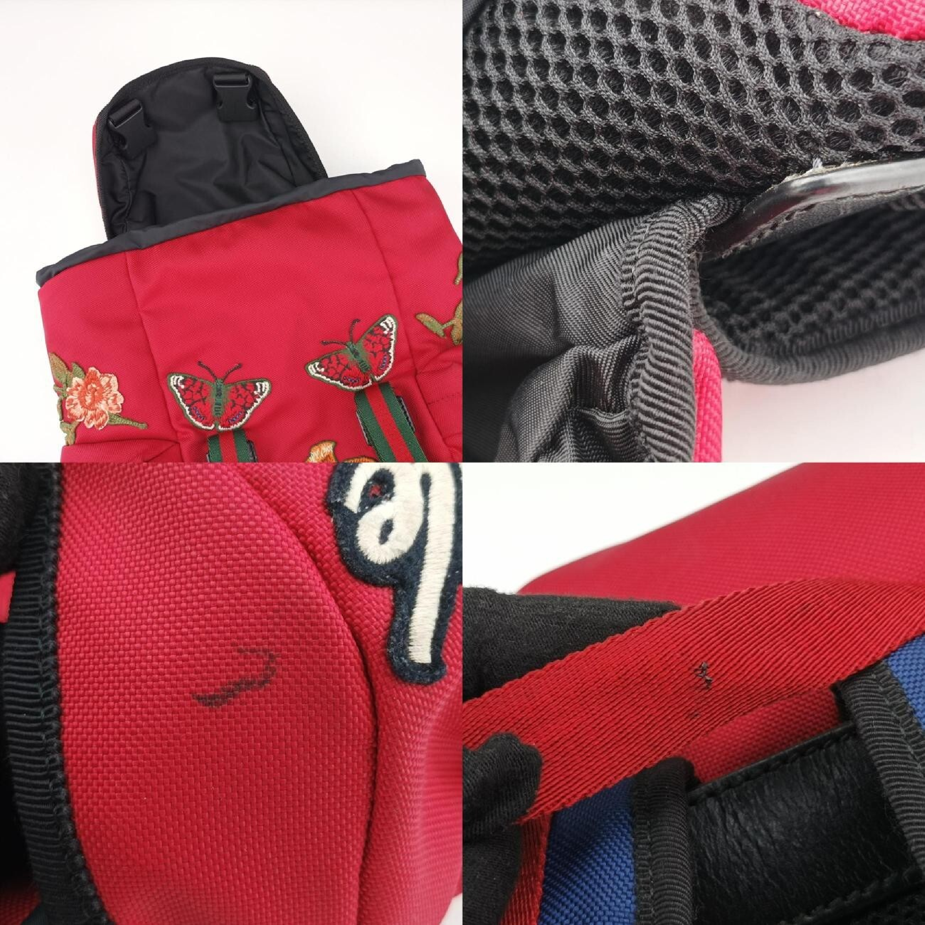 Techno Vintage Web Lavoure Pal Amour Embroidered Red Canvas Backpack 478327 E022661748 — view 9