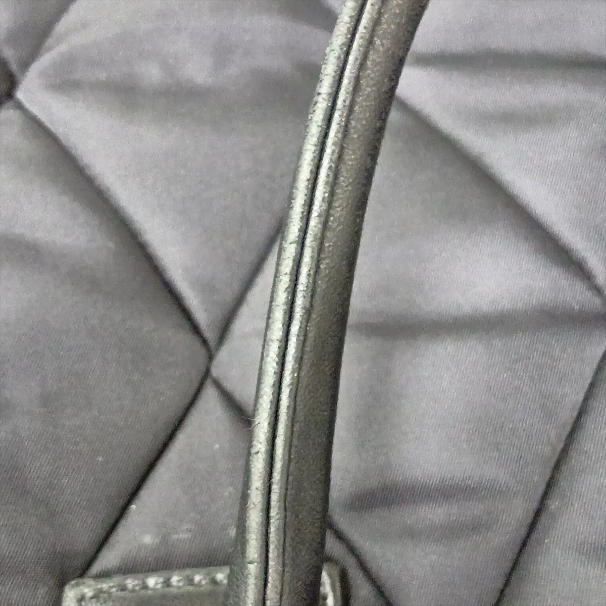 Tessuto Quilted Nylon x Leather 2-Way Handbag, Black — view 15