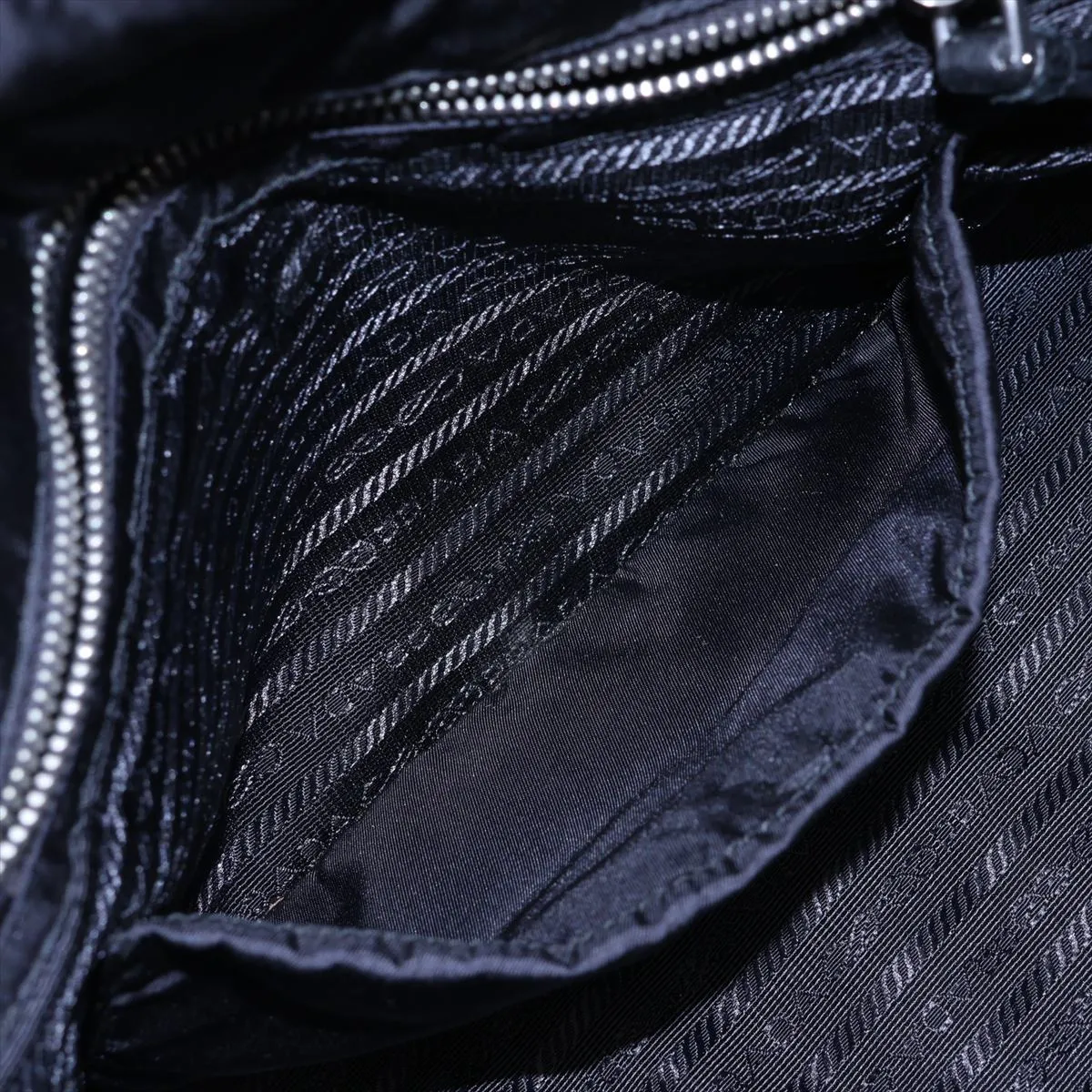 Tessuto Quilted Nylon x Leather 2-Way Handbag, Black — view 10